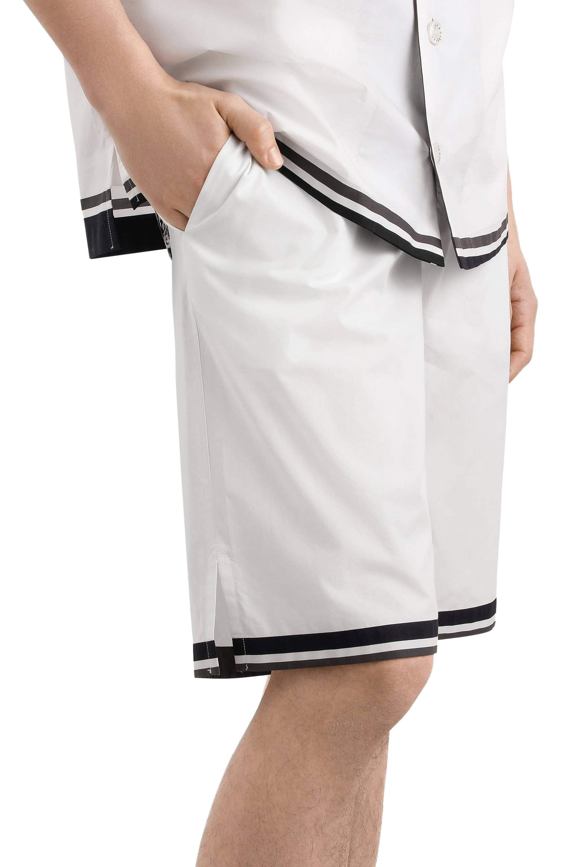 Majolica-Print Poplin Shorts