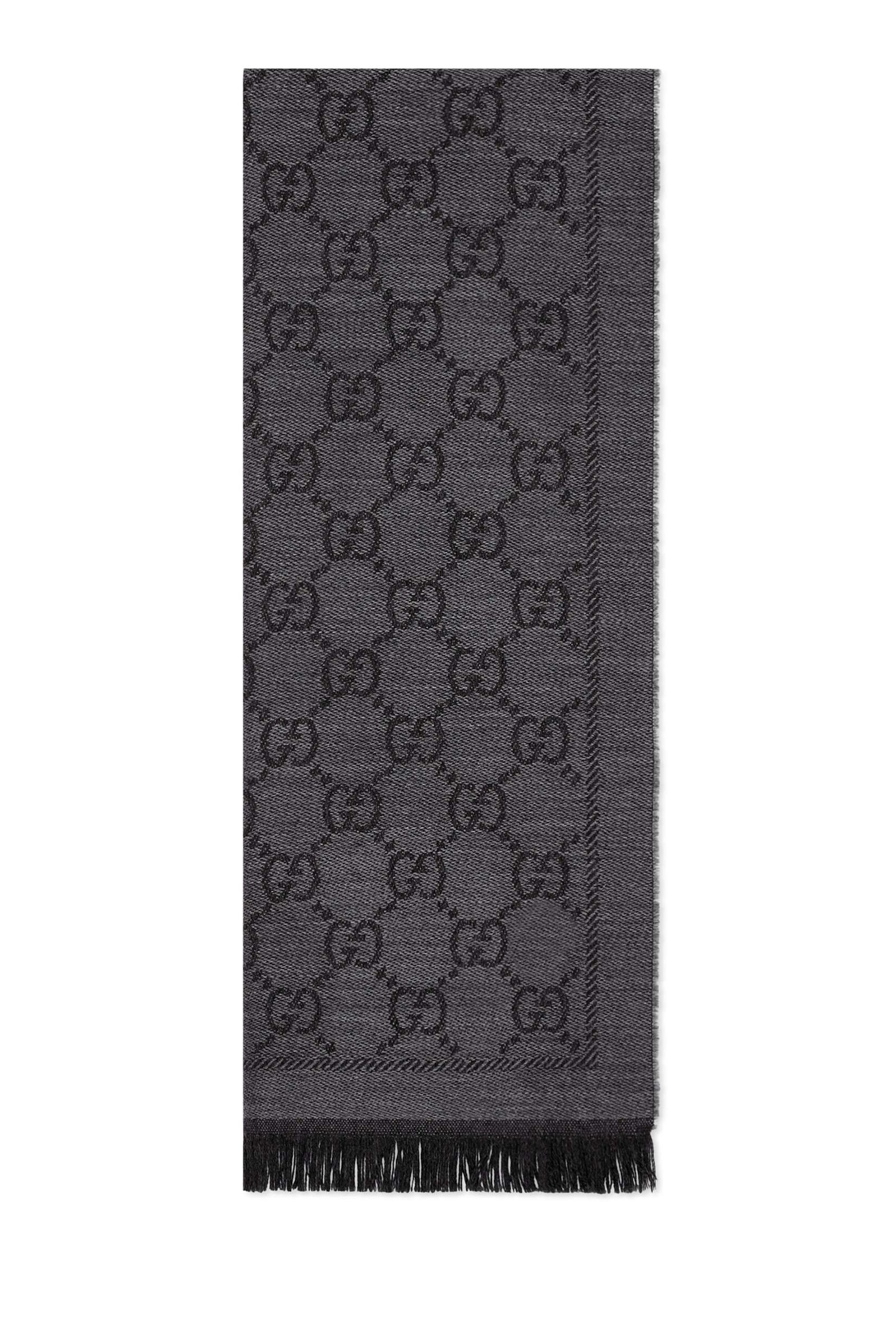 GG Jacquard Pattern Knitted Scarf