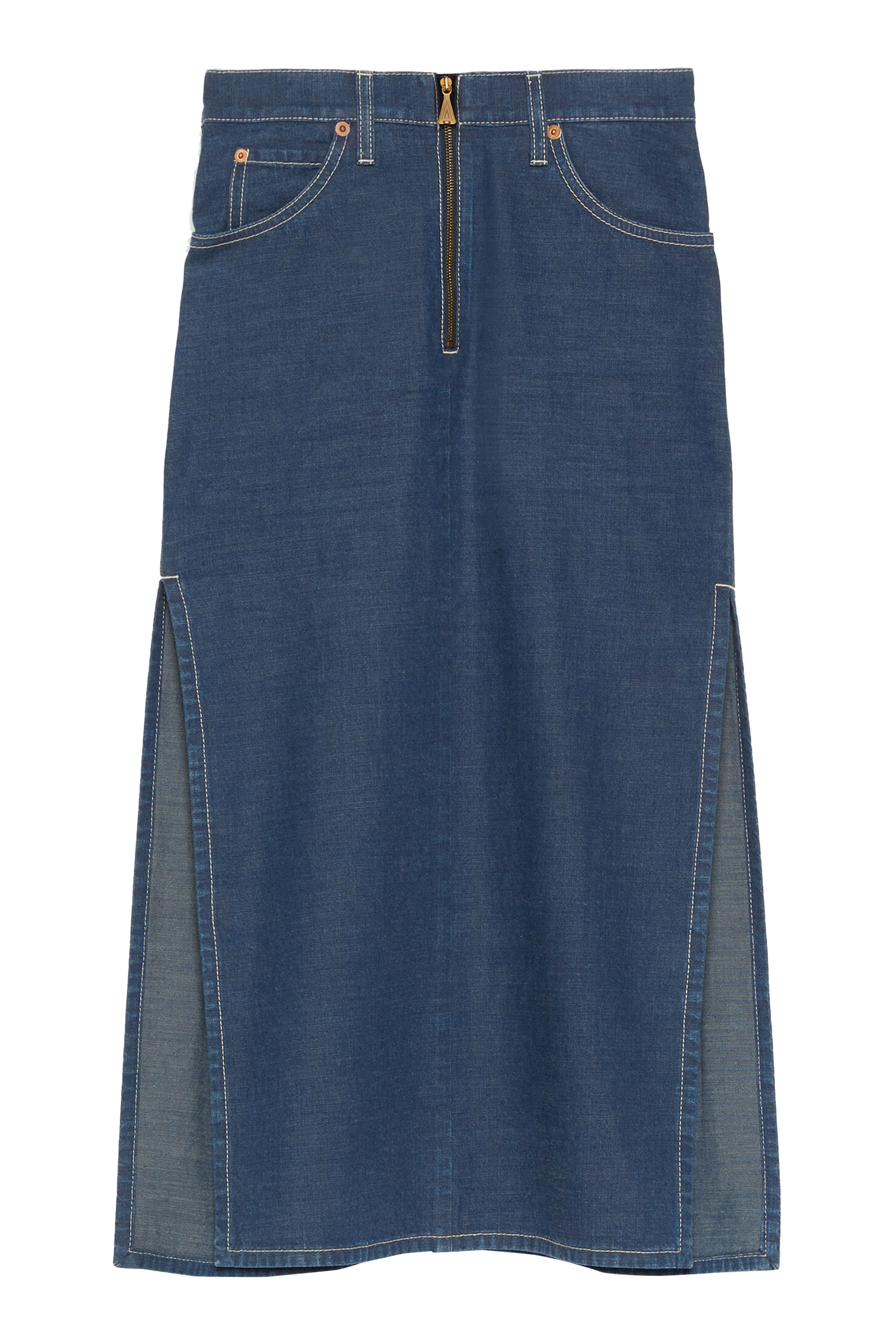 Denim Midi Skirt