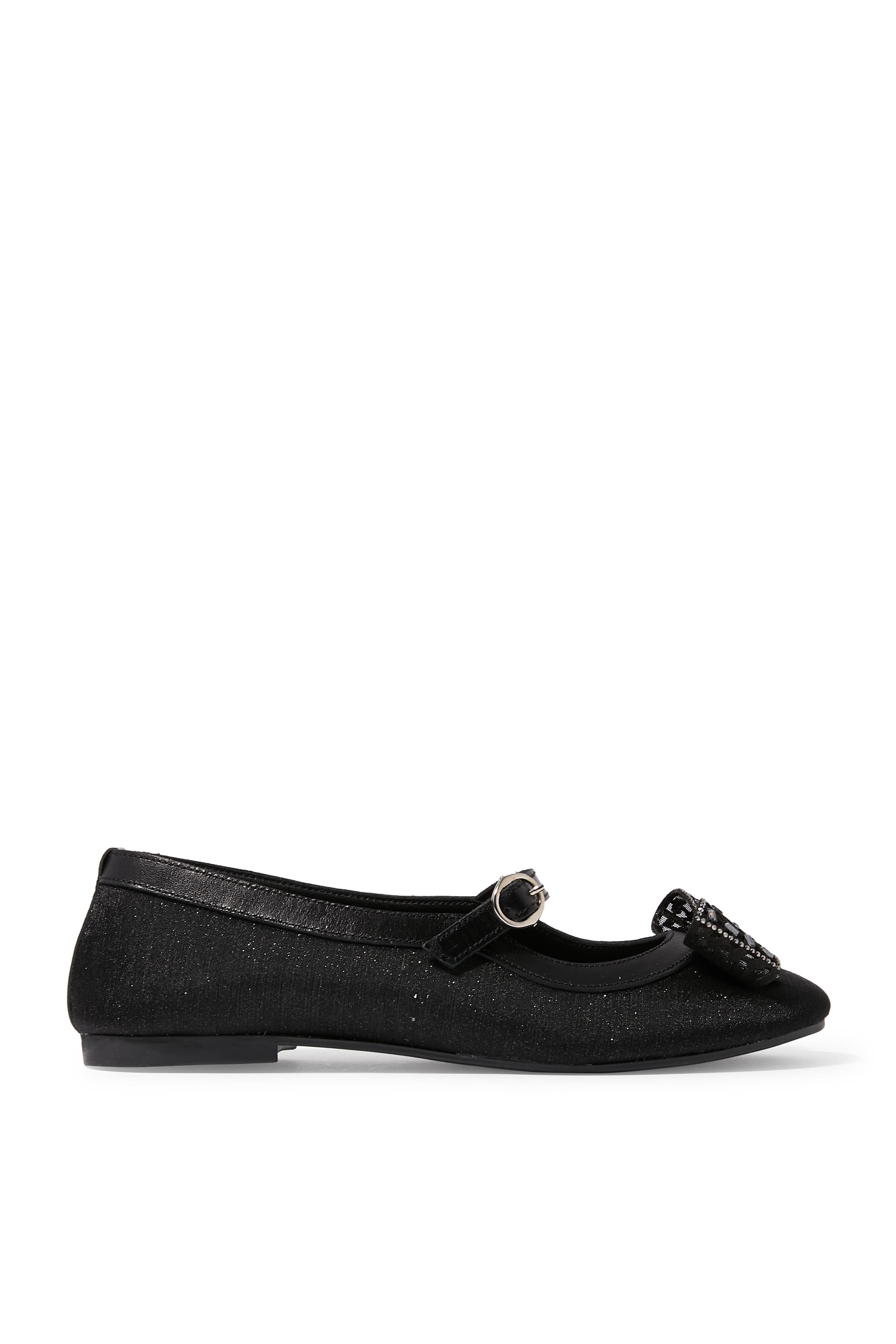 Kids Bow Crystal-Embellished Ballerinas