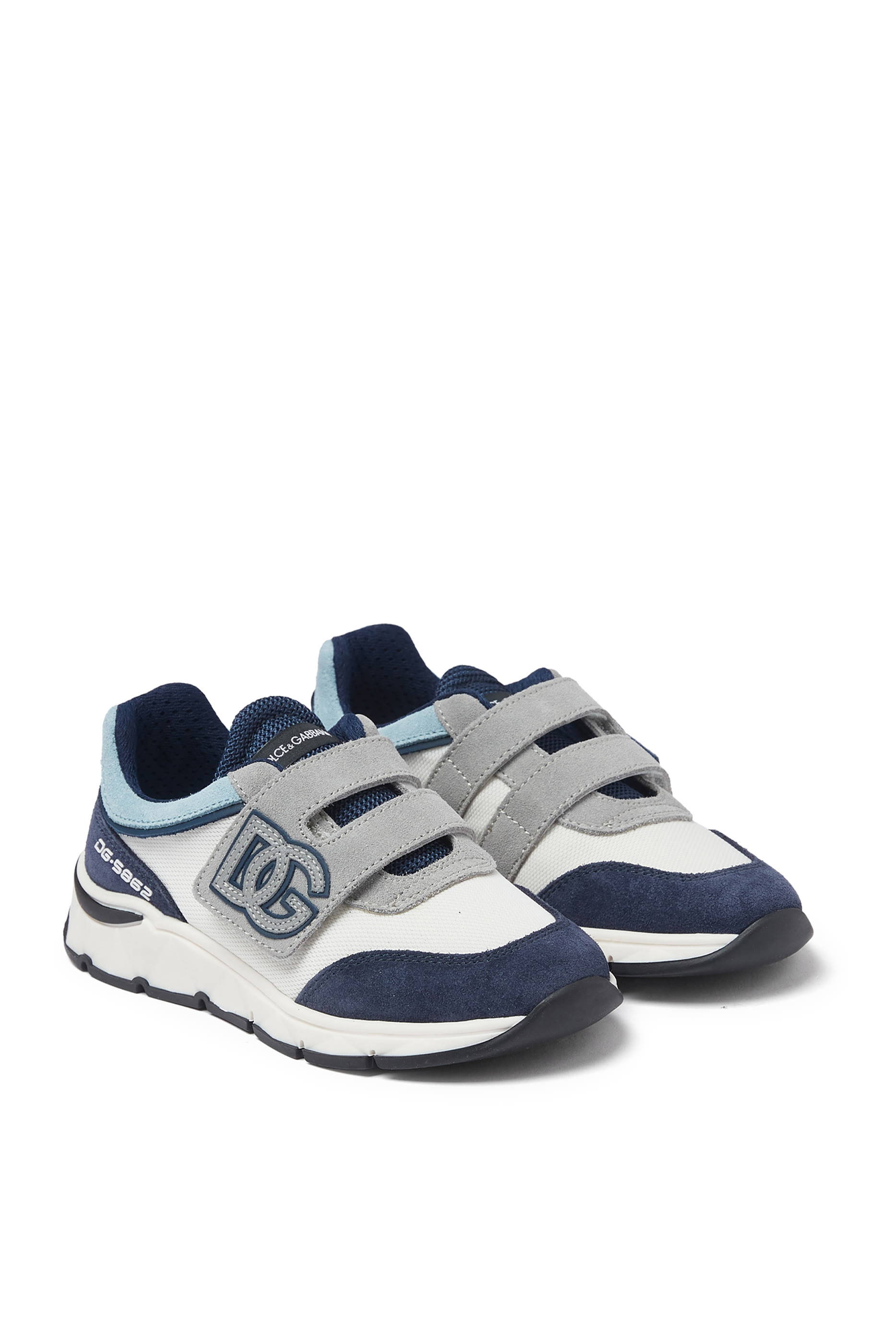 Kids DG Logo Leather Sneakers 