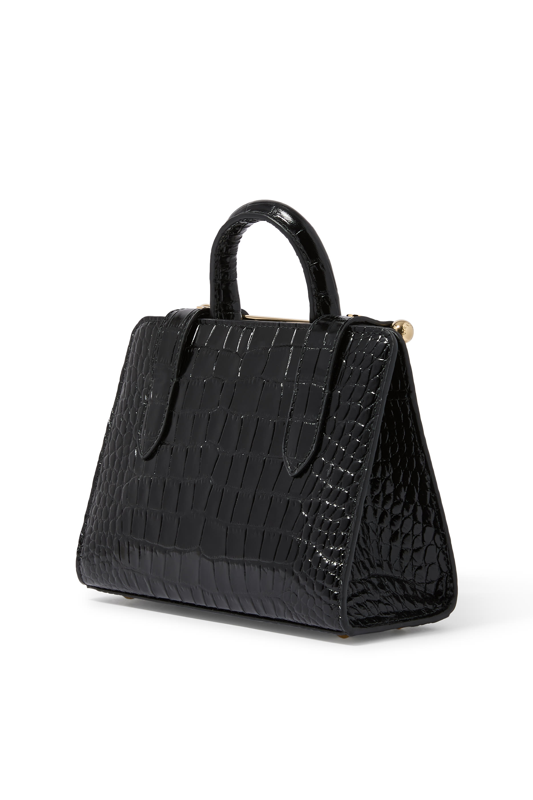 Nano Tote Croc-Embossed Top Handle Bag
