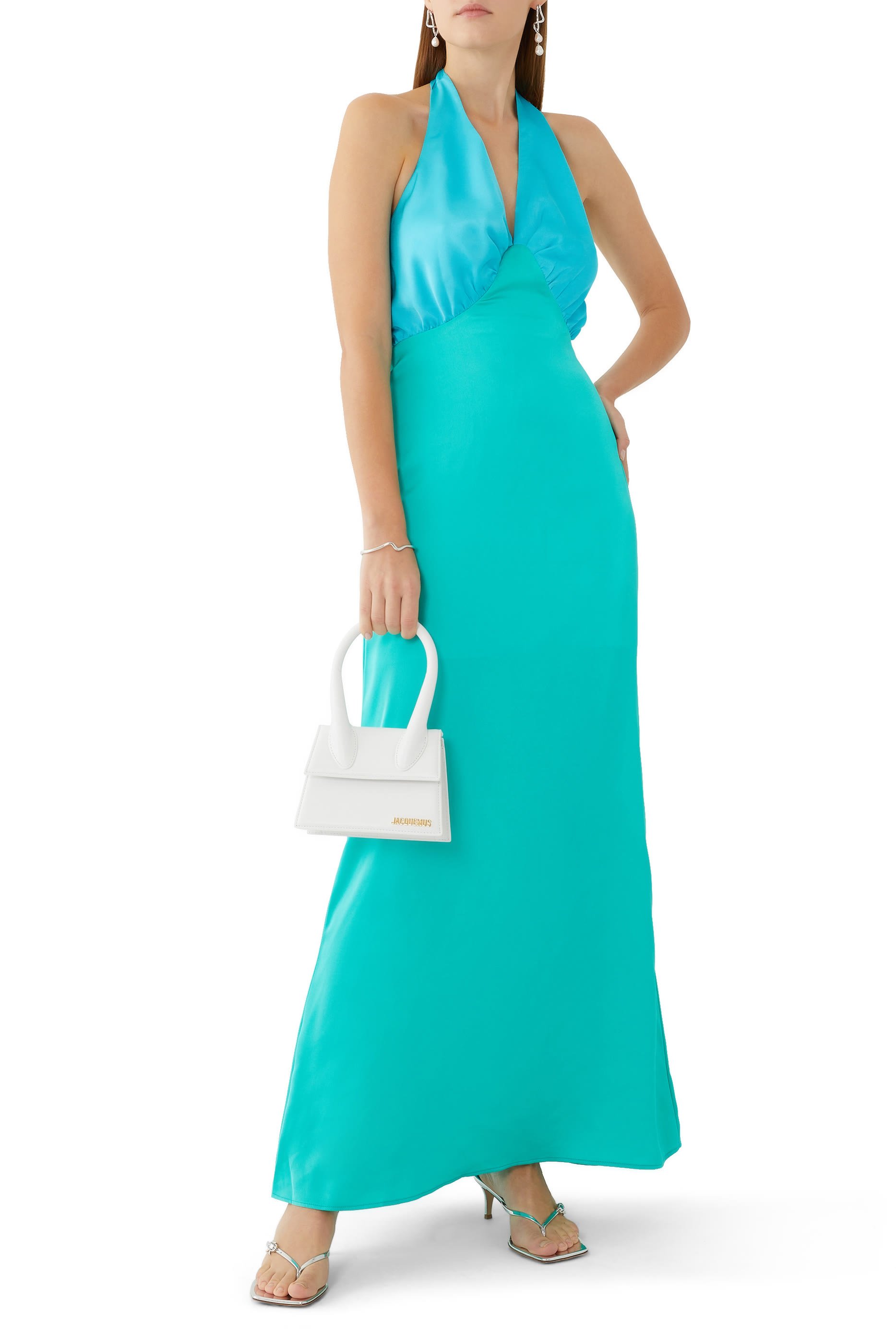 Ribbon 55 Metallic Leather Thong Sandals