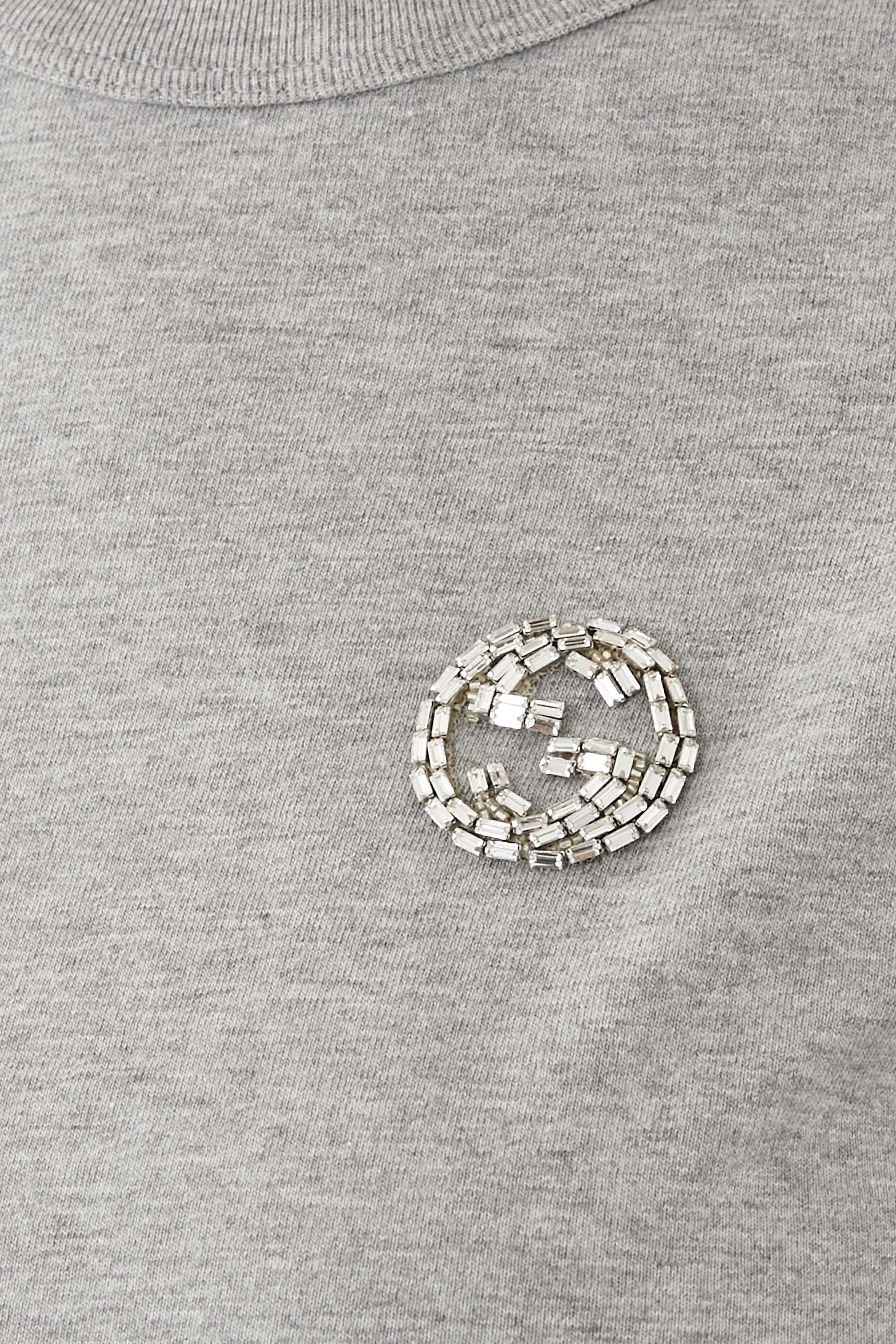 Crystal Logo Cotton T-Shirt