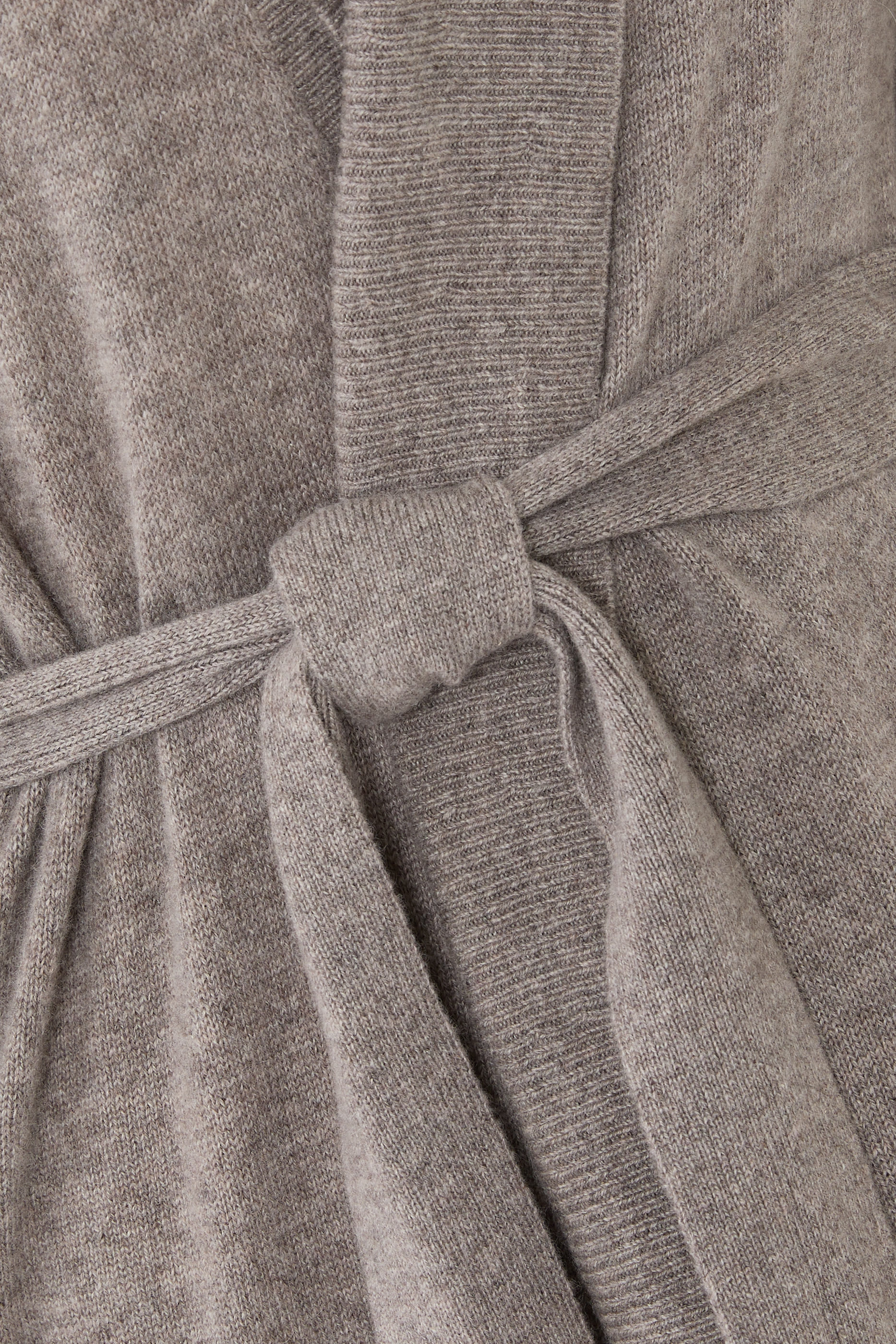  Long Shawl Collar Cashmere Robe 