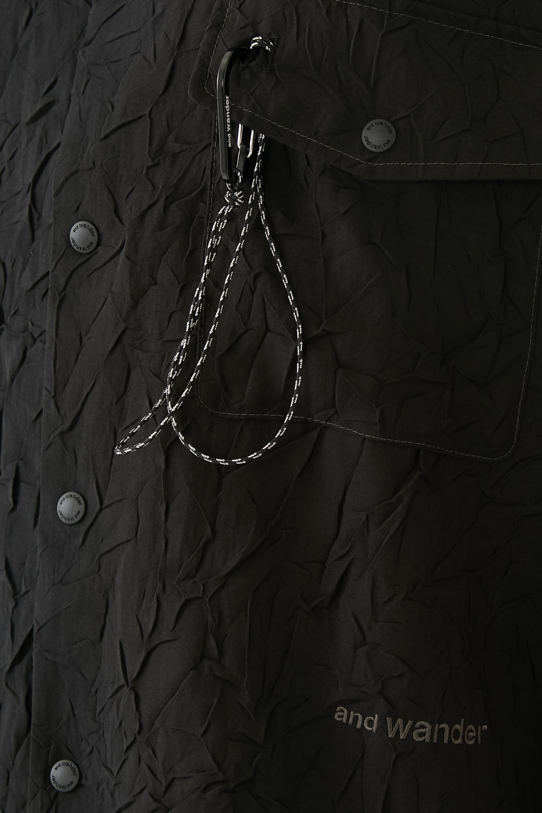 Washer Pleated Open Short Sleeve Shirt