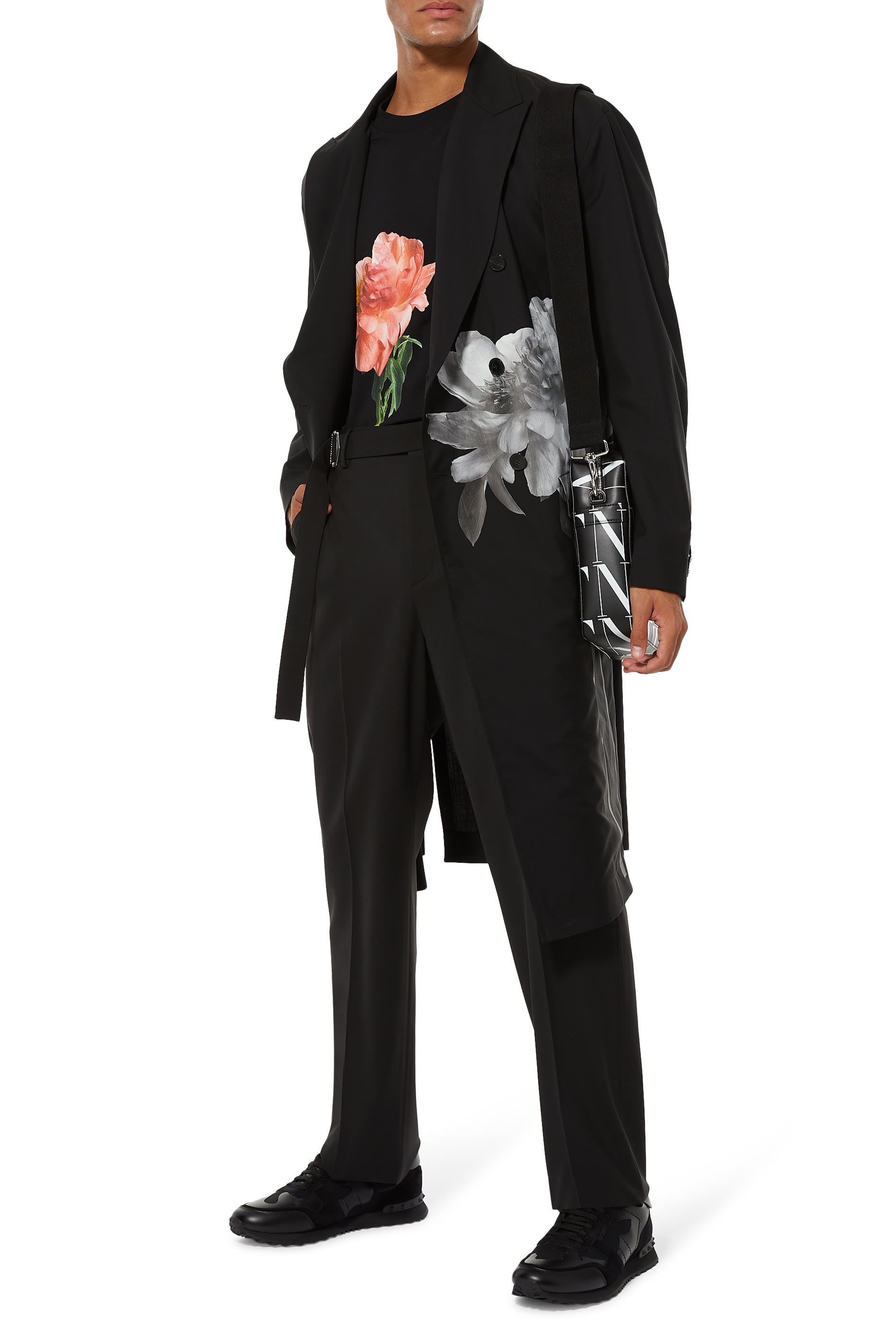 Valentino Garavani Rockstud Camouflage Leather Sneakers