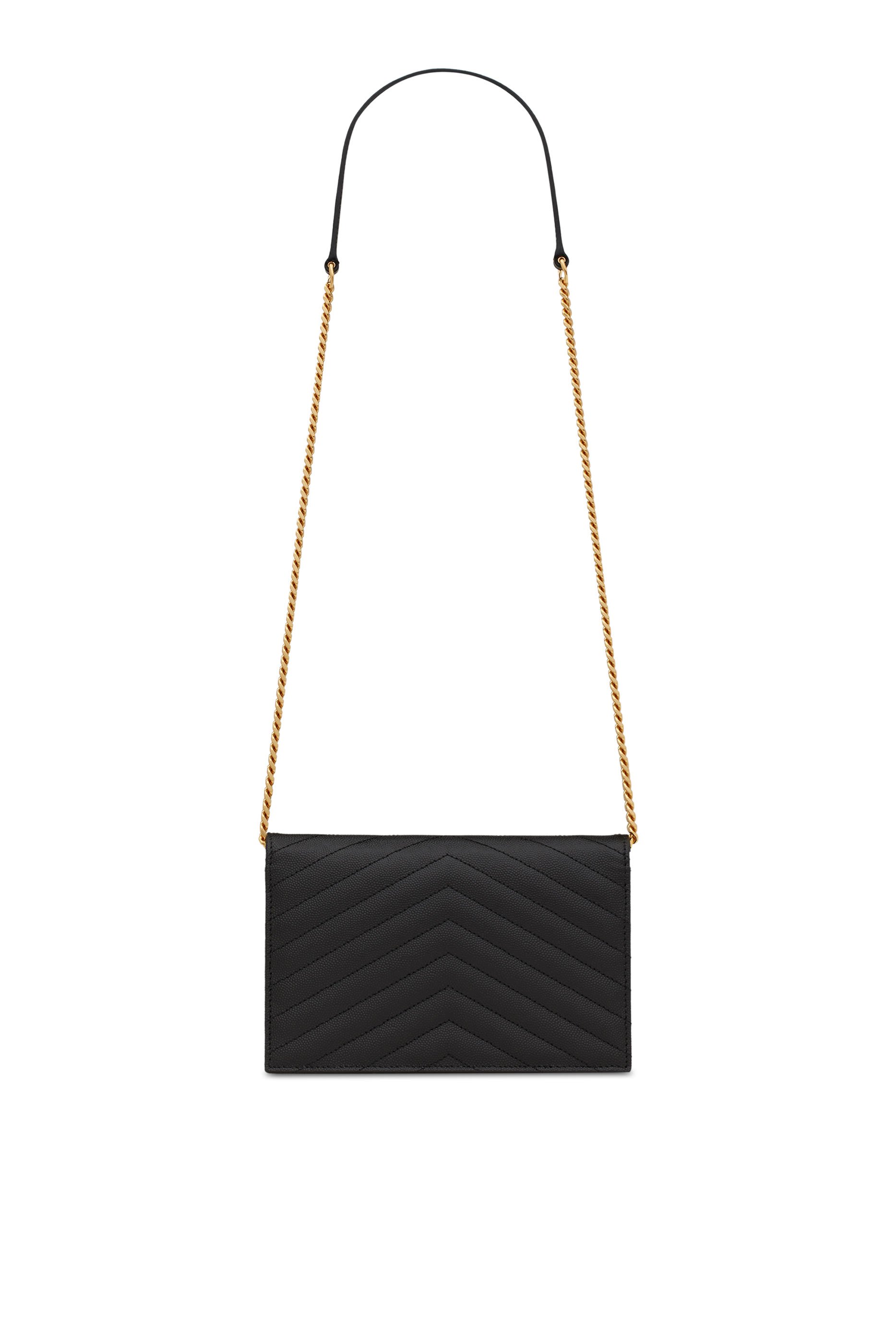 Cassandre Envelope Chain Wallet in Grain De Poudre Leather 