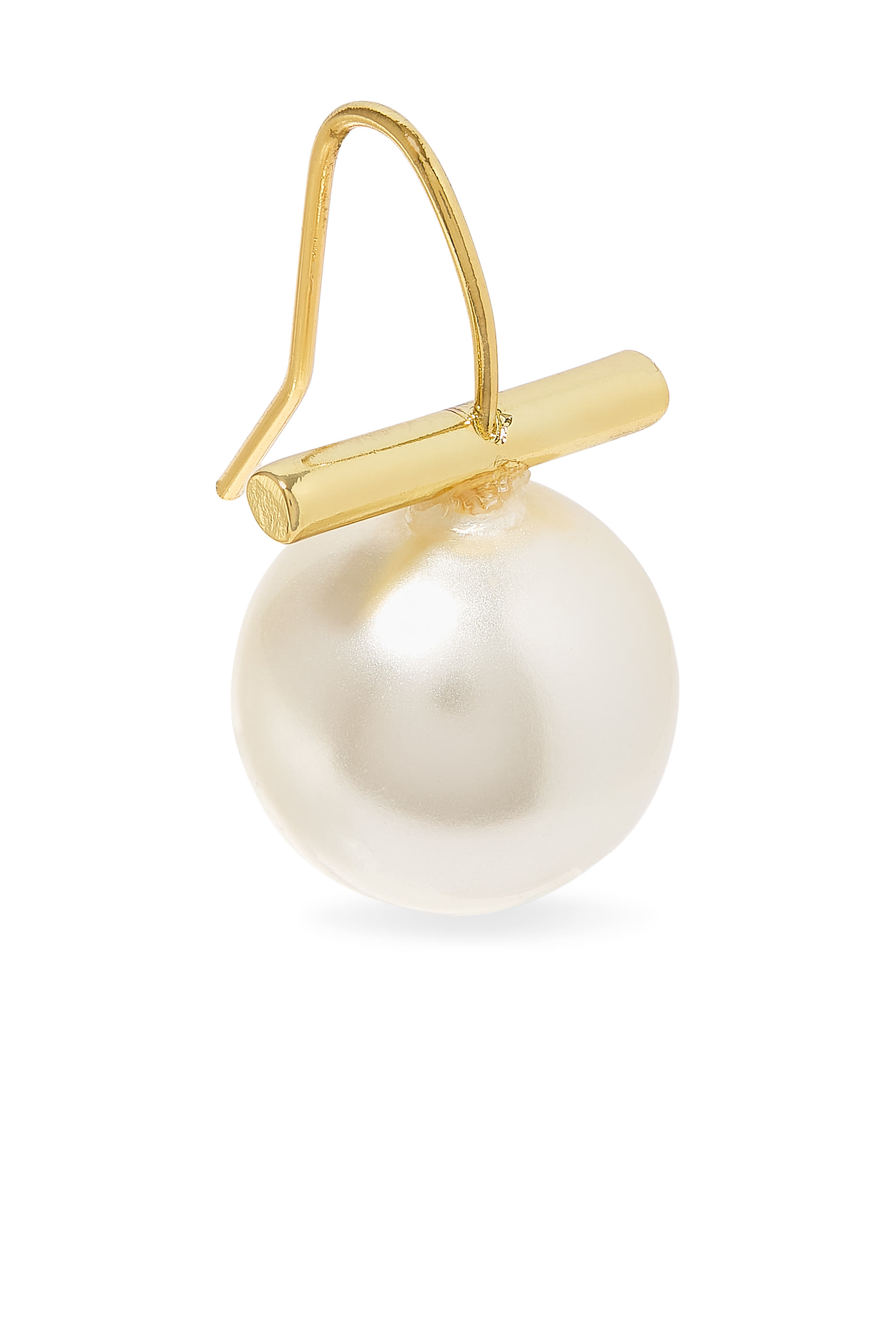 Giselle Earrings, 14k Vermeil on Sterling Silver & Freshwater Pearl
