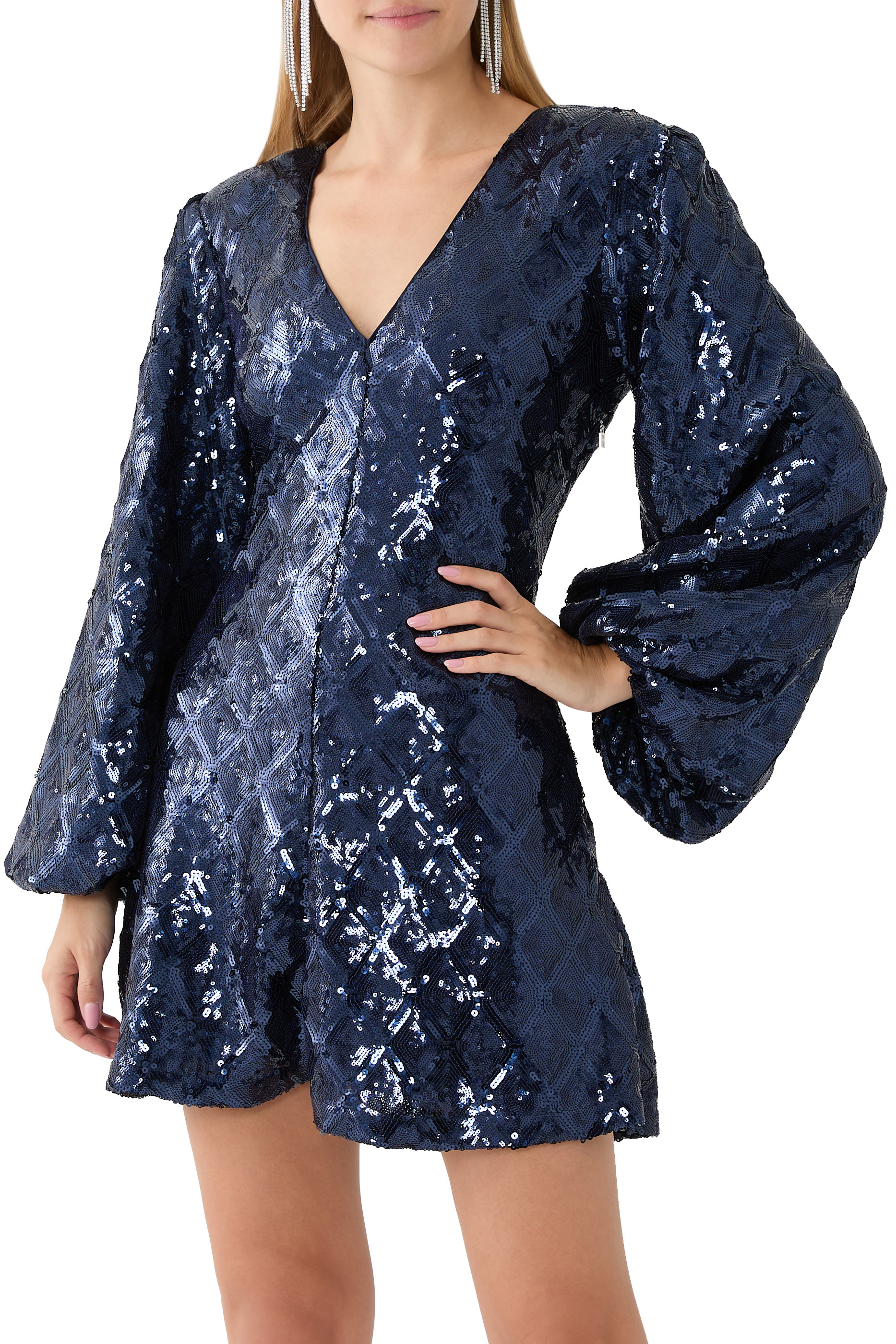 Sequins Mini Flowy Dress