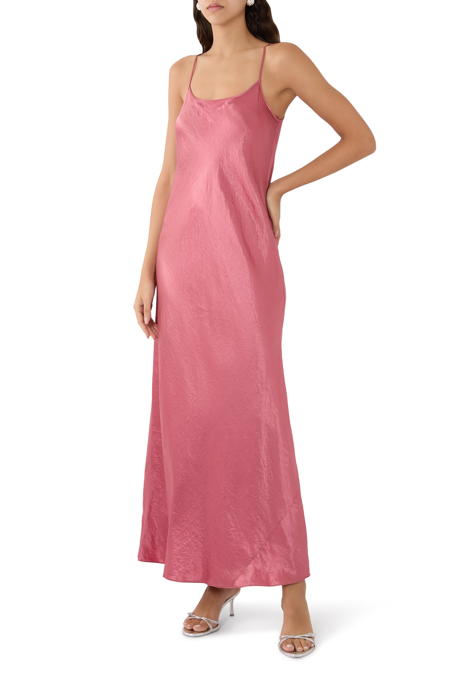 Satin Bias Maxi Slip Dress