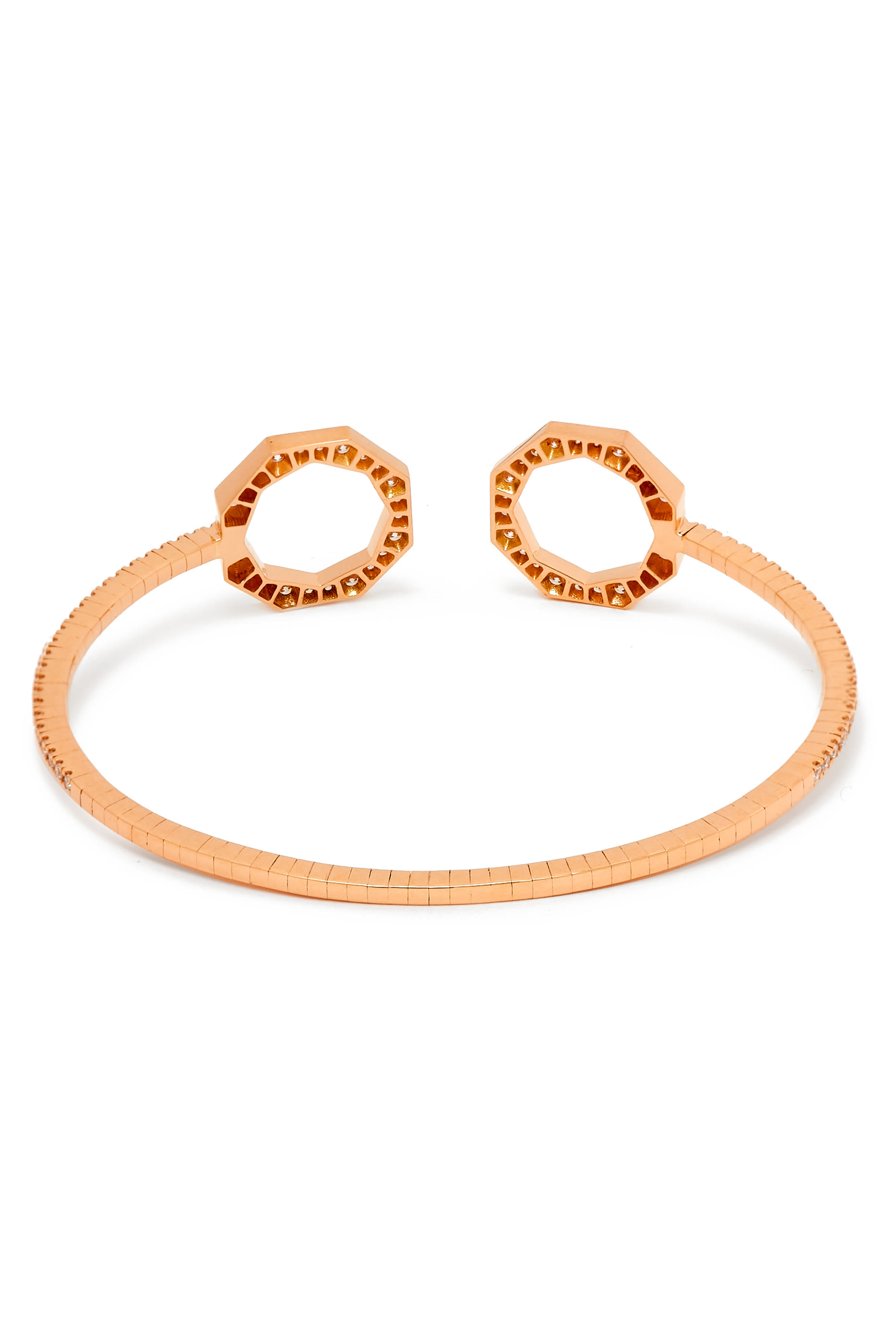 Birwaz Turath Bangle, 18K Rose Gold & Diamonds