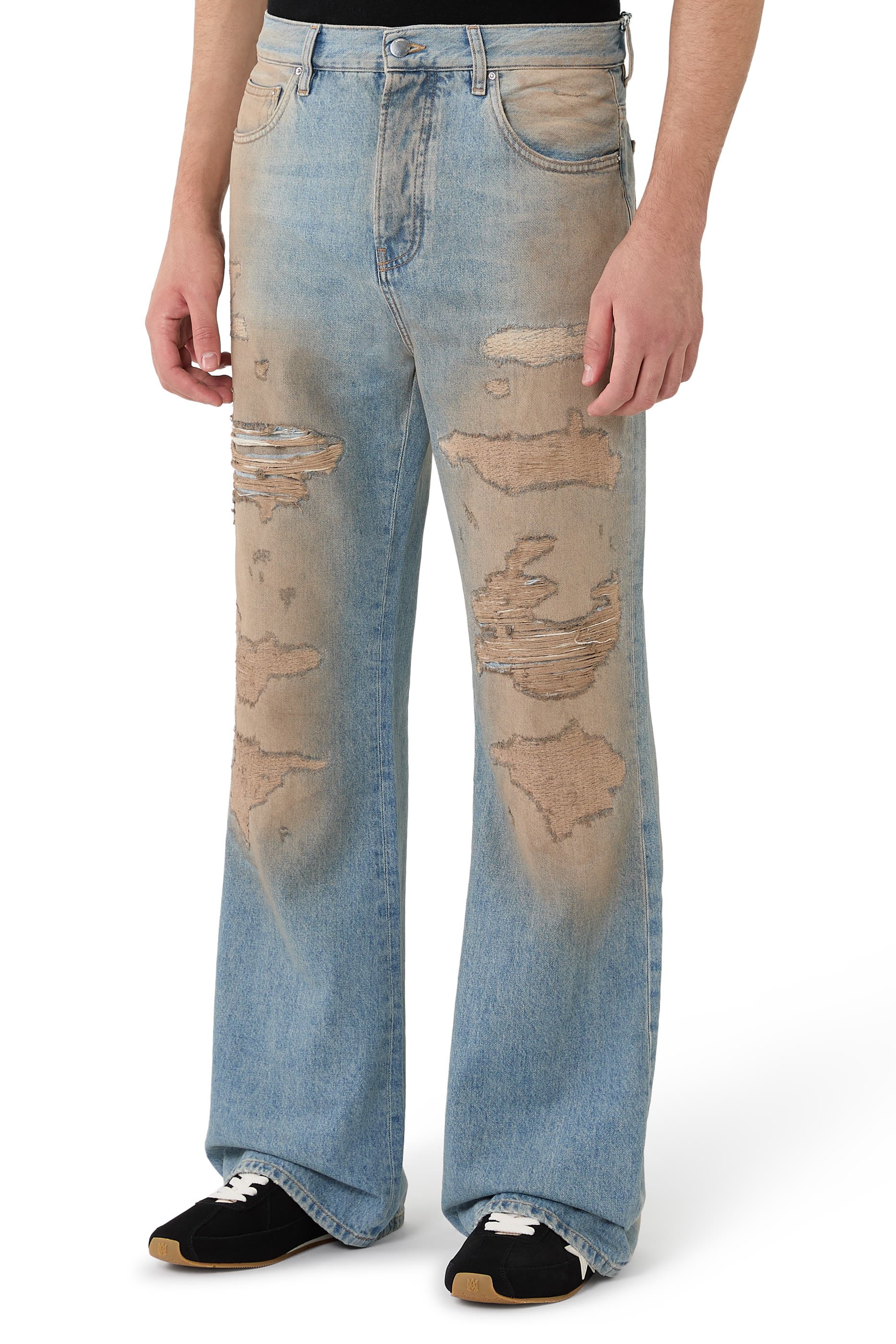 Repaired Boot Cut Jeans
