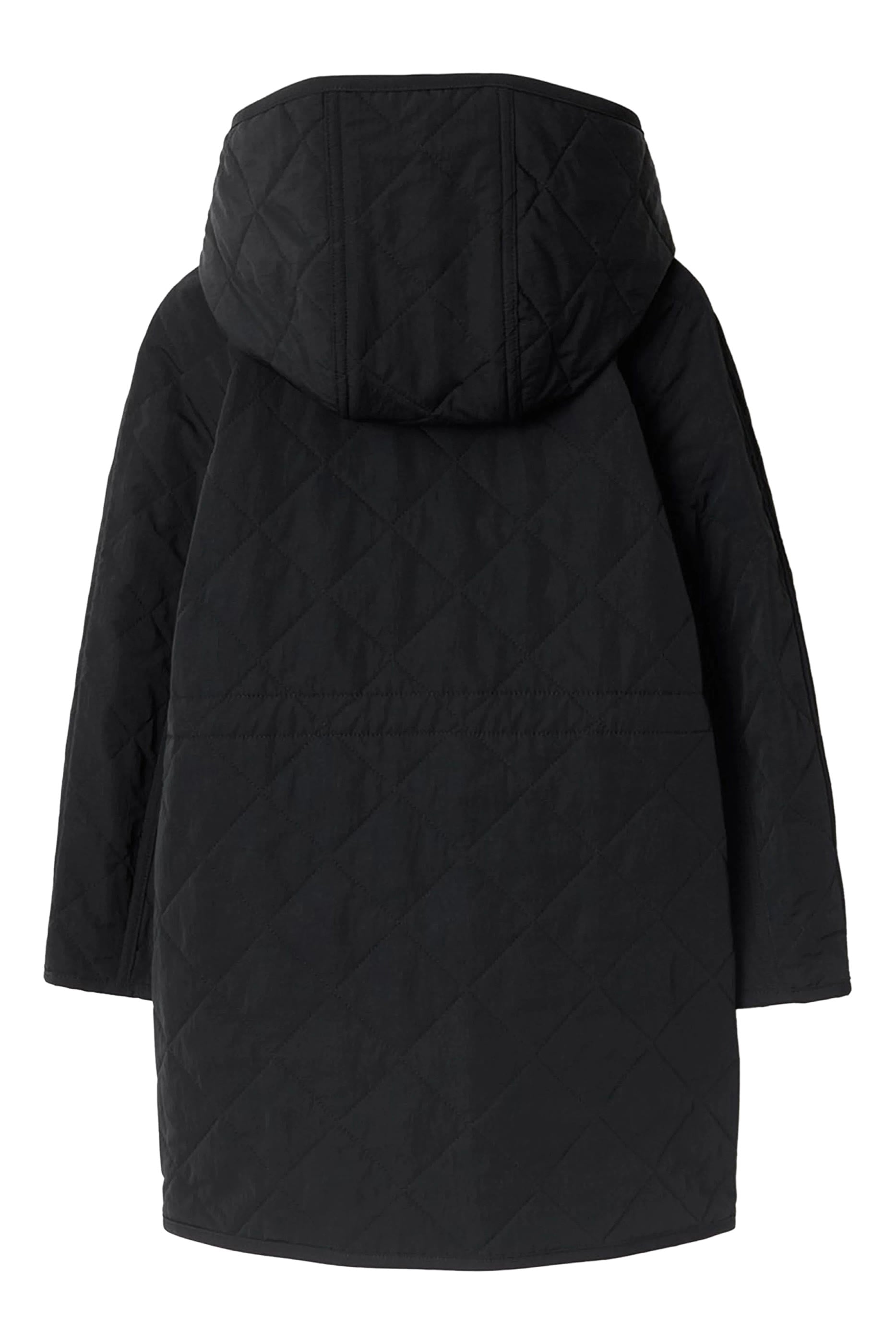Kids Quilted Nylon Hooded Coat 
