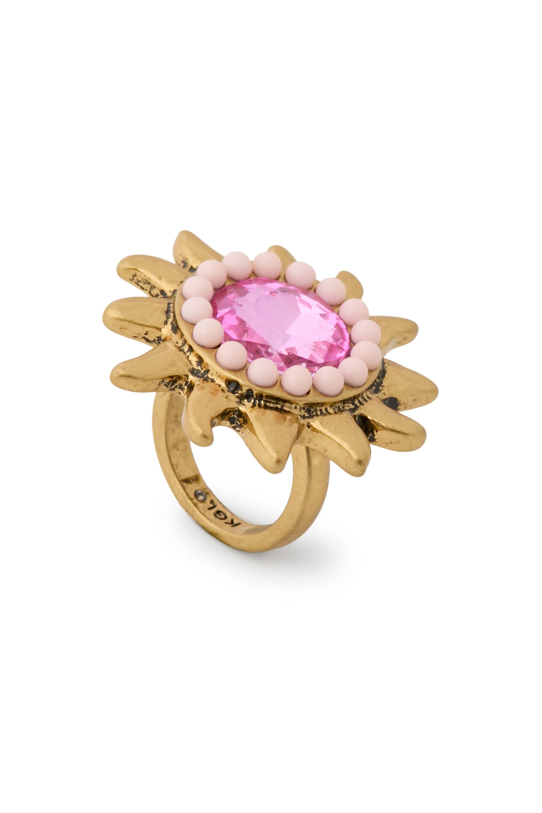 Crystal Sun Ring, Brass & Crystal