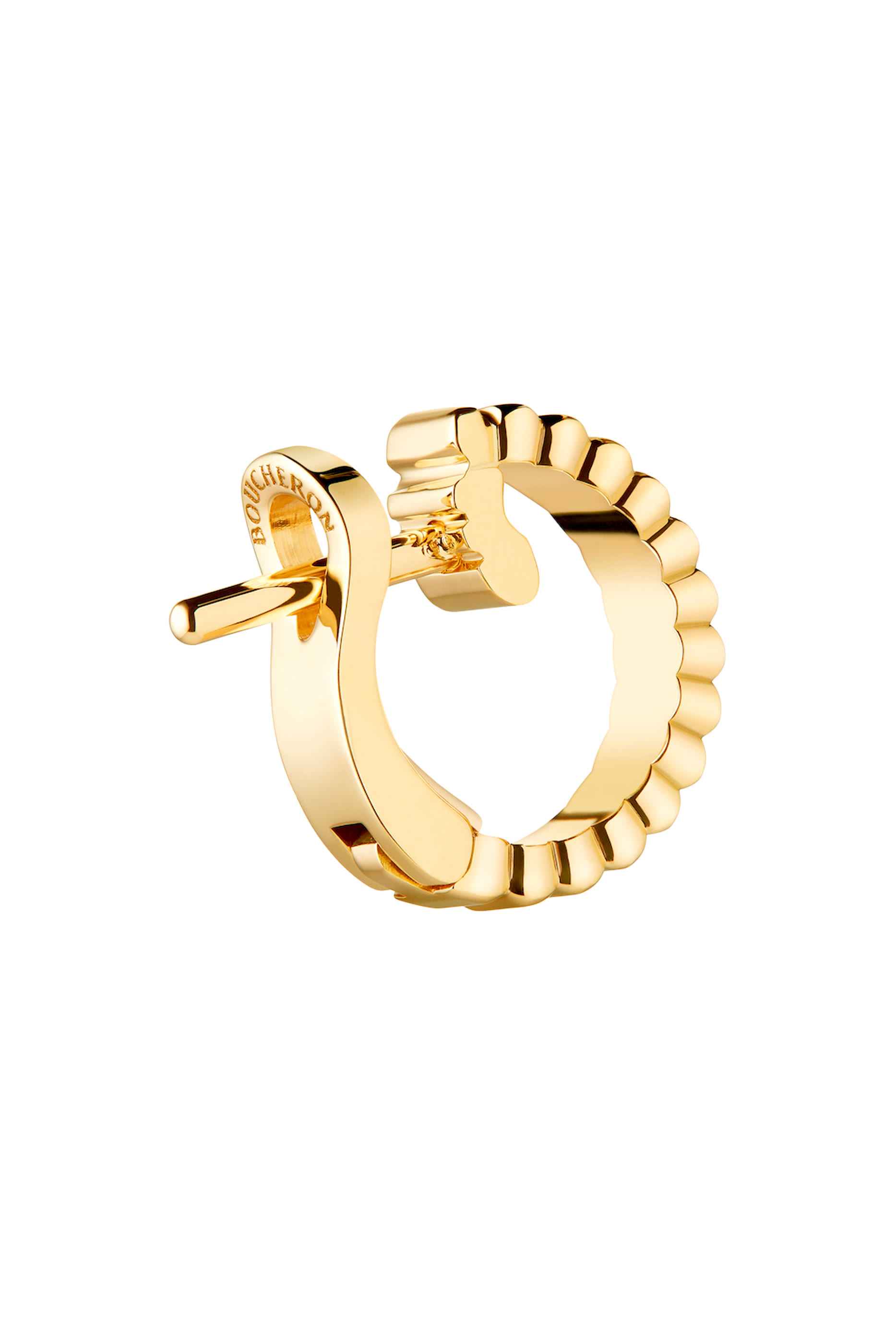 Quatre Grosgrain Clip Earring, 18k Yellow Gold