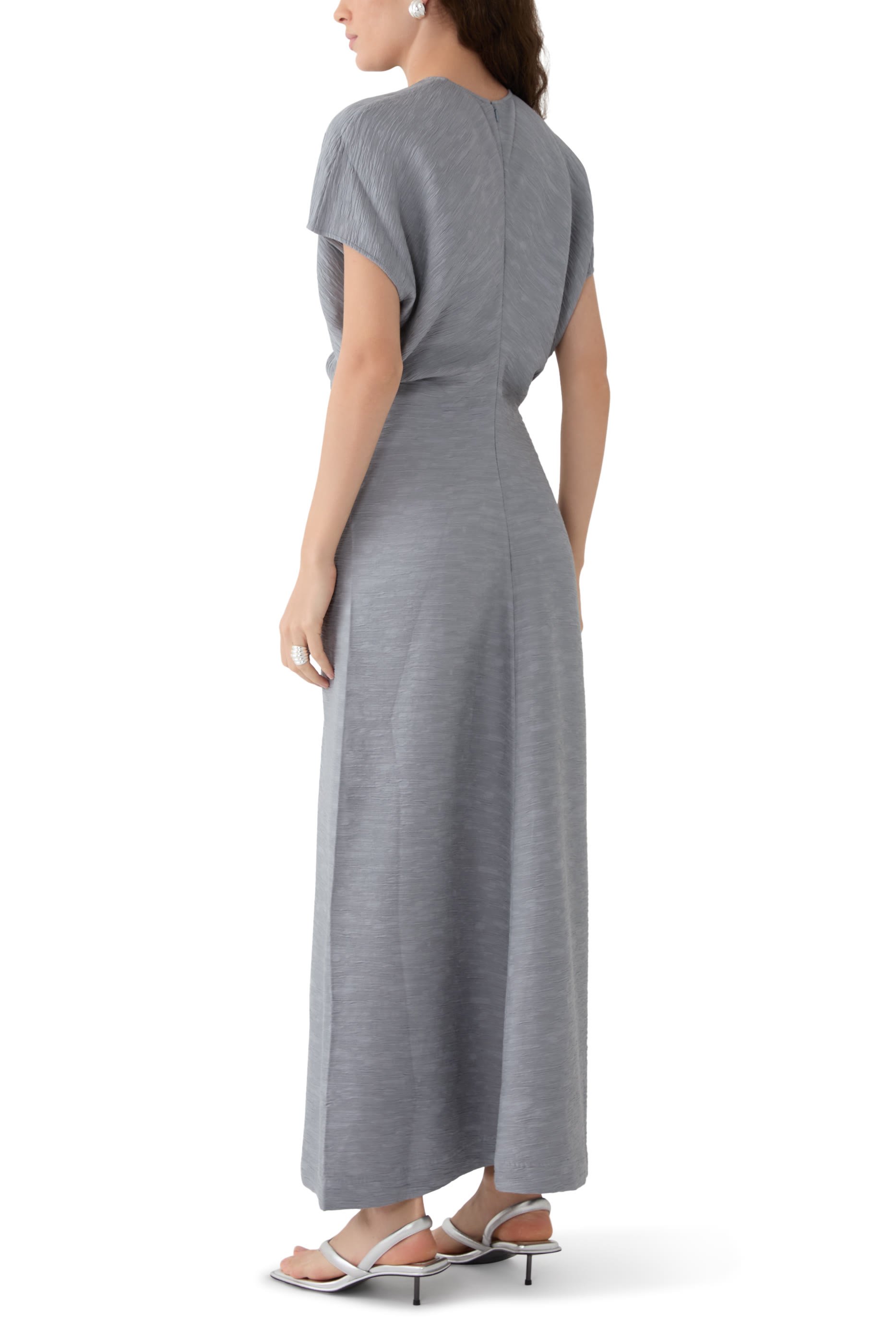 Slouch Waist Crinkled Dress