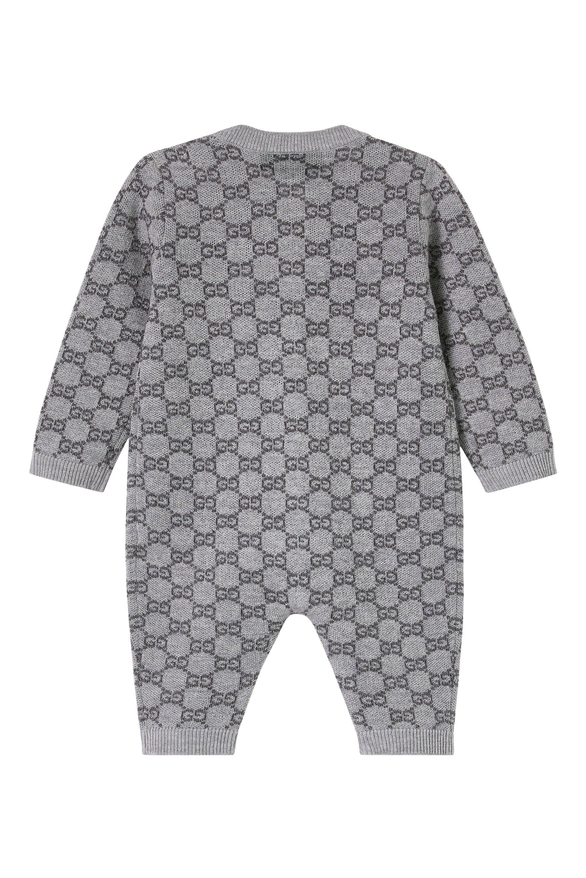 Kids GG Wool Jacquard One-Piece