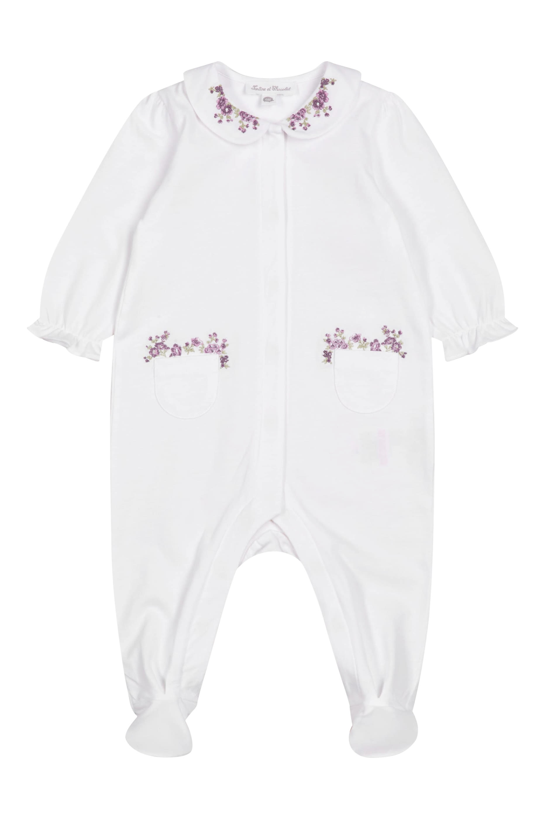 Kids Embroidered Floral Pajamas