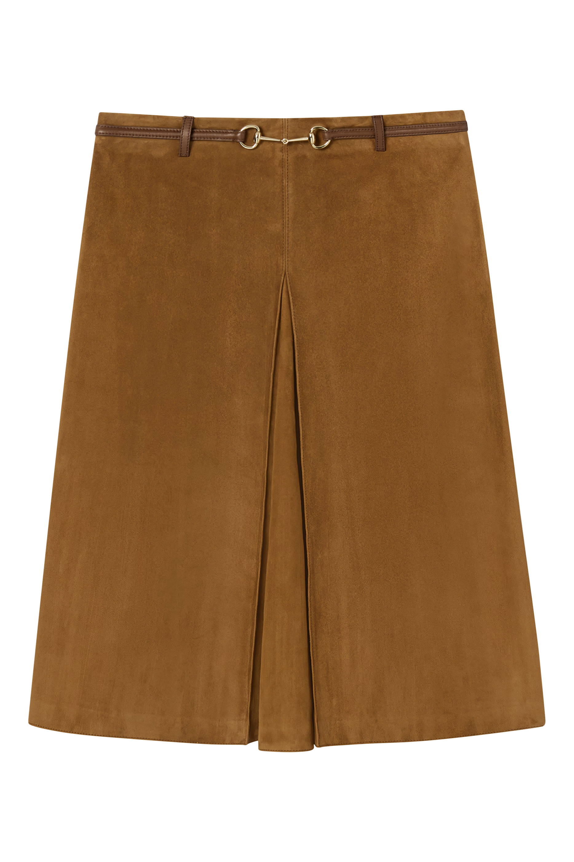 Suede Skirt with Horsebit 