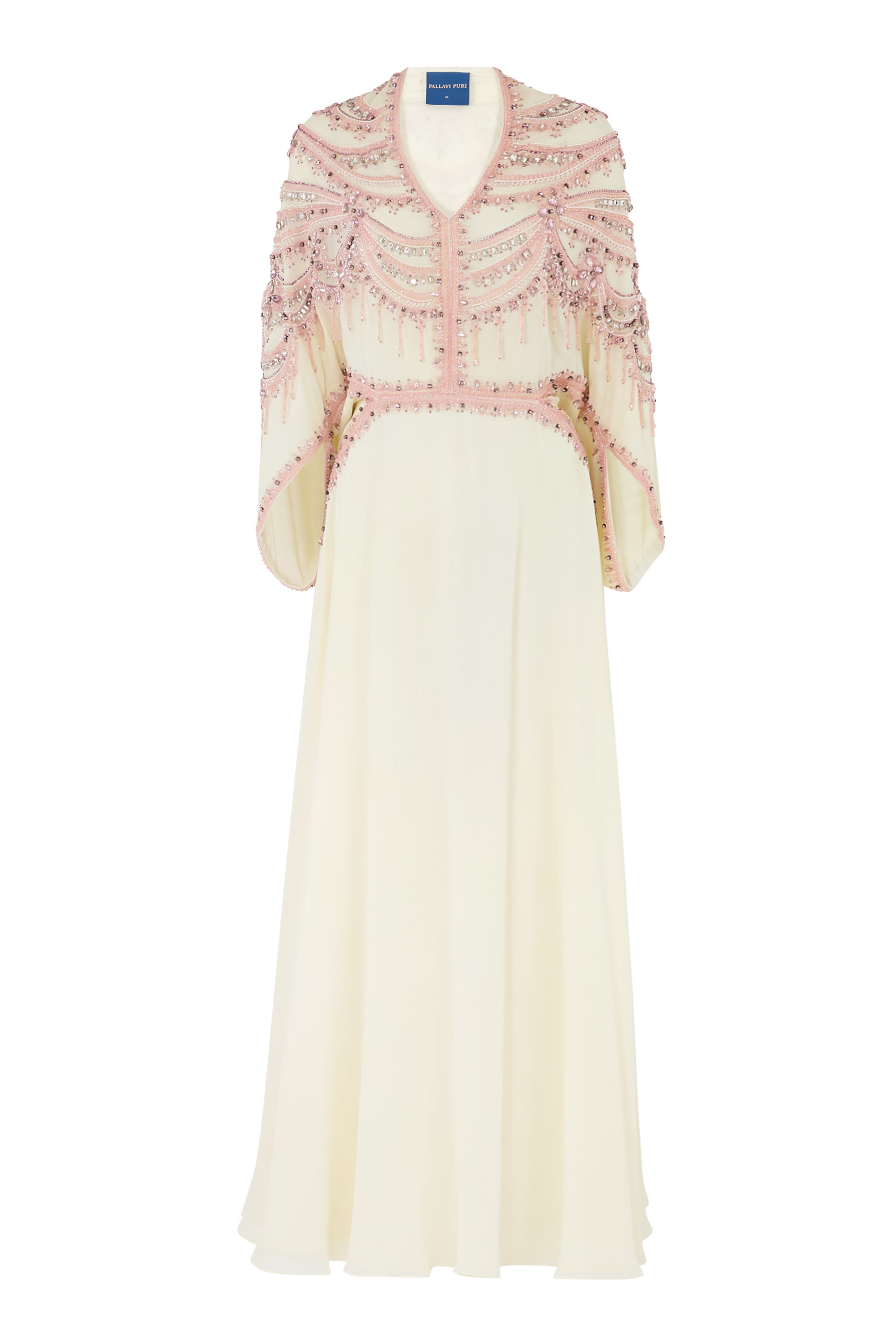 Georgette Stone Work Cowl Kaftan