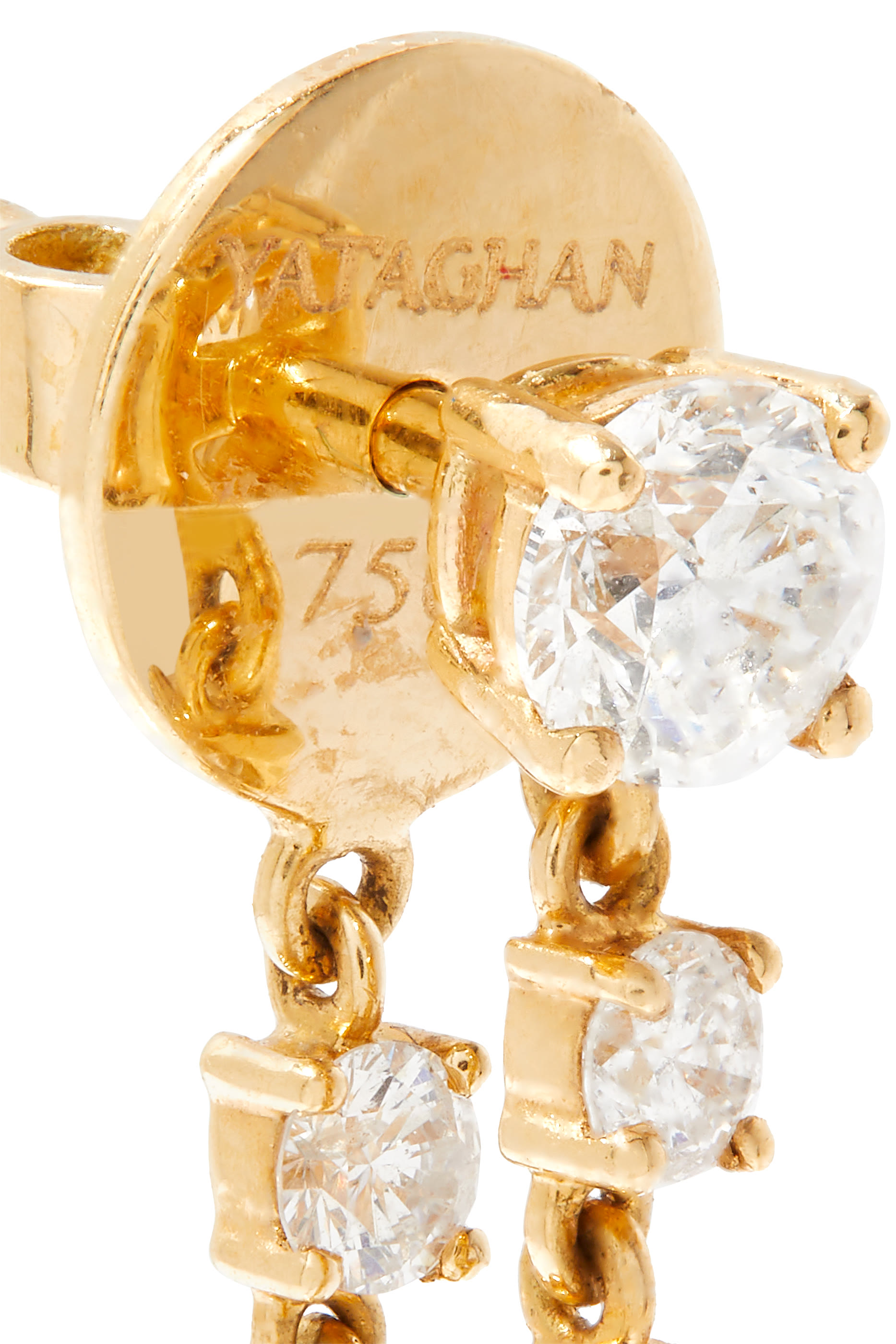 Solitaire Chain Diamond Earrings