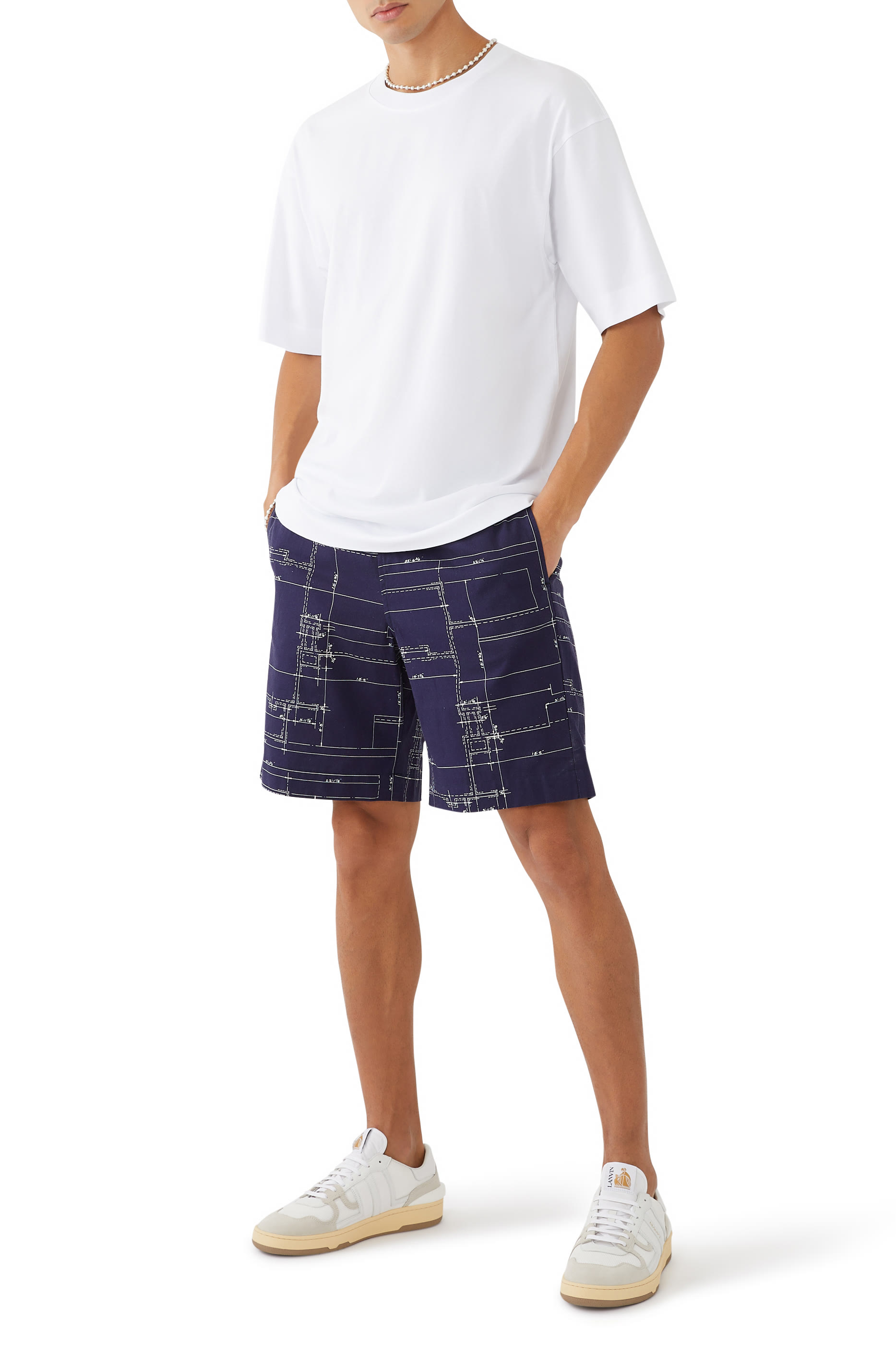 Printed Cotton Shorts