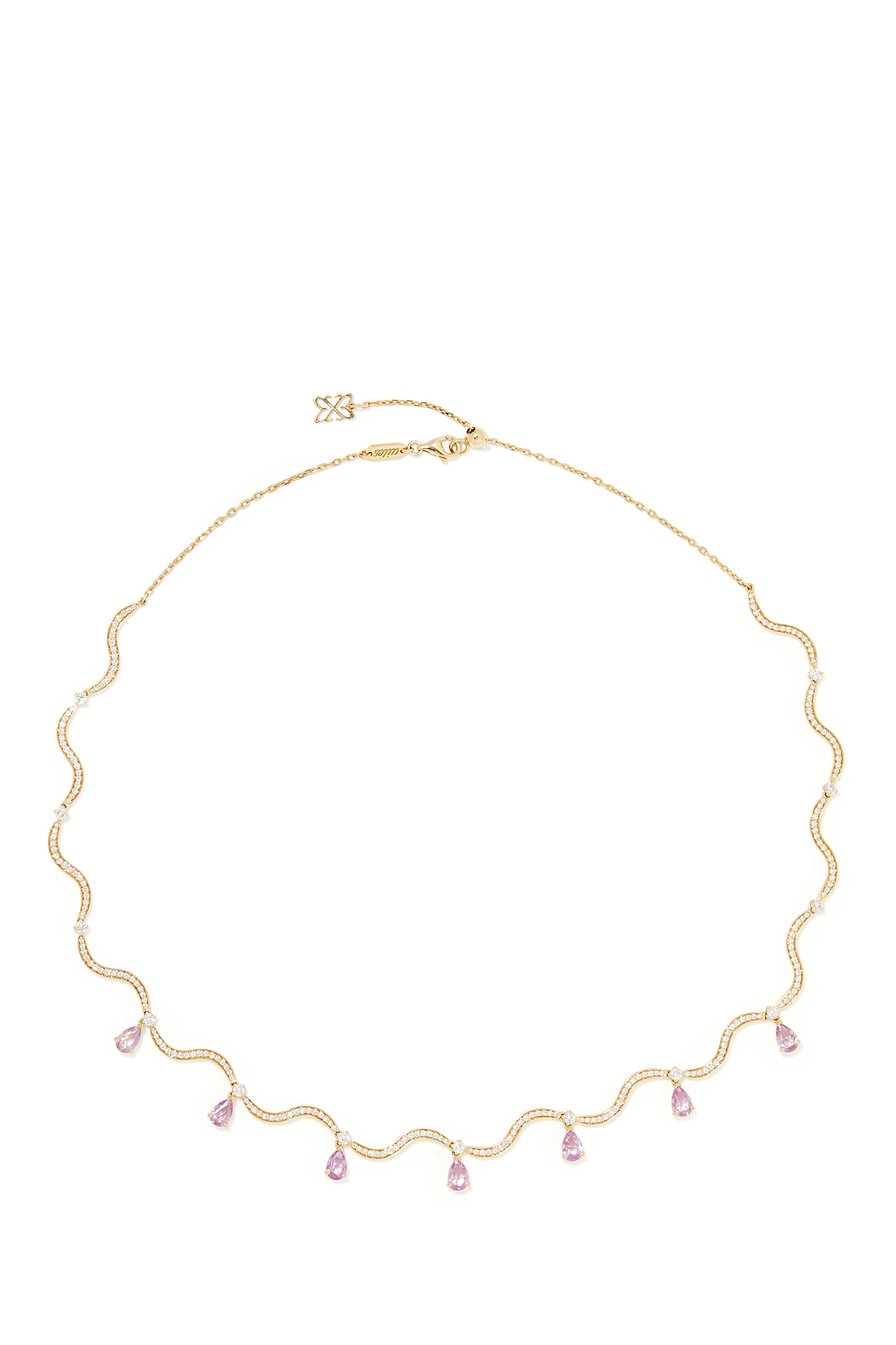 Buy Ailes Dangling Wave Choker, 18k Yellow Gold with Sapphires