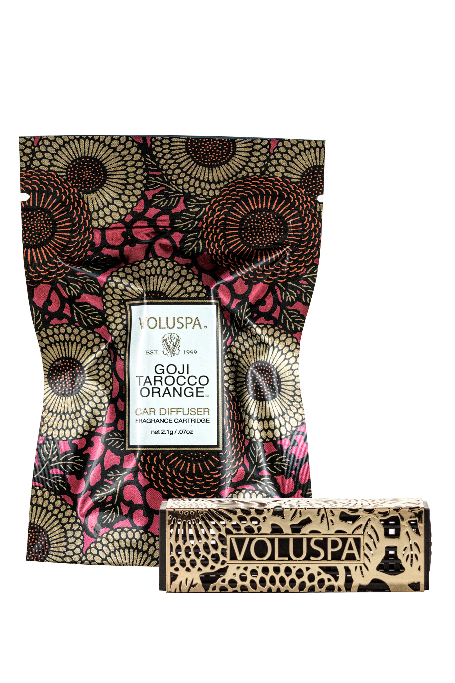 Goji Tarocco Orange Travel Diffuser and Fragrance Cartridge,