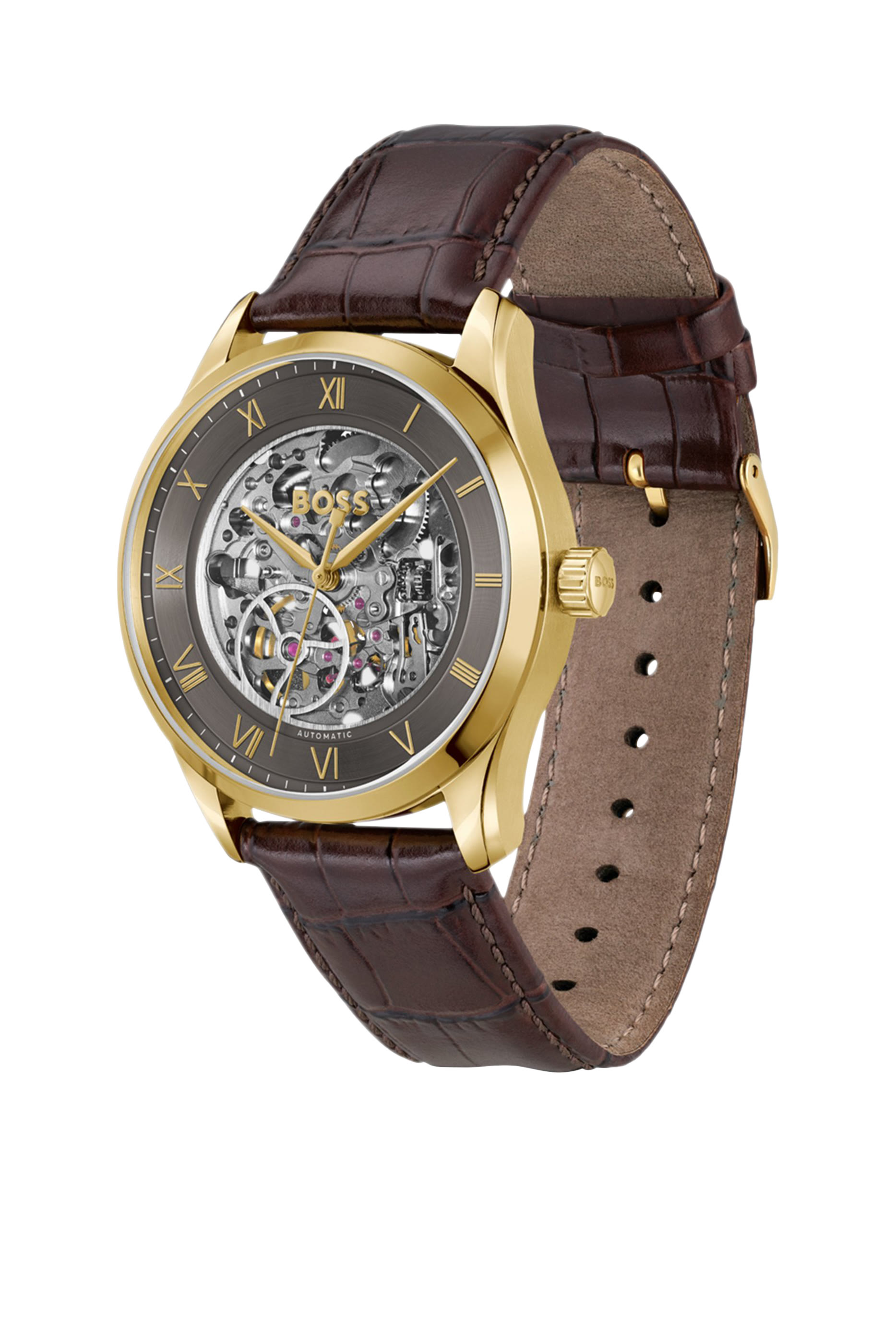 Principle Skeleton Gold-Tone Automatic Watch