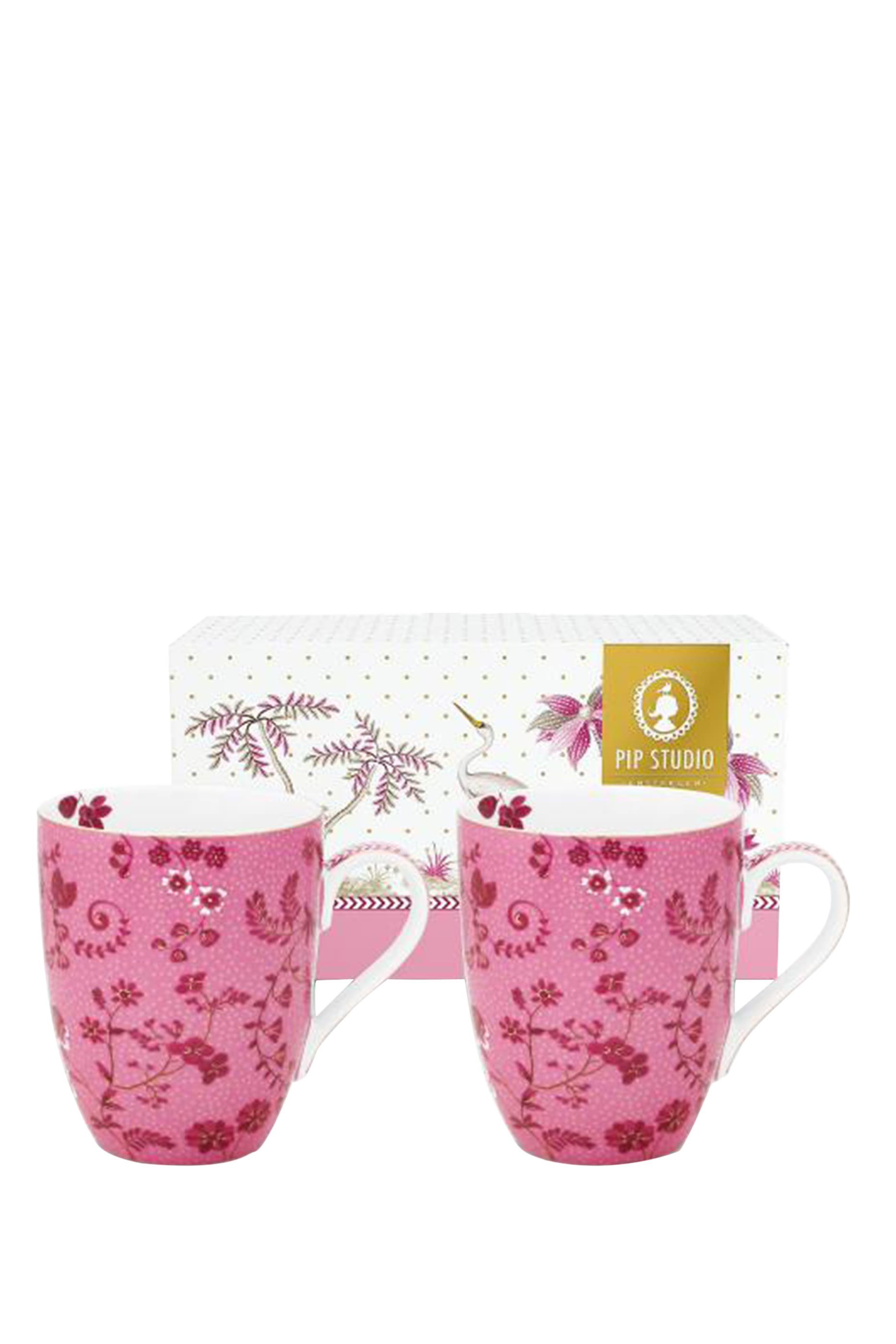 Jolie Flowers Large Mug, Set of 2