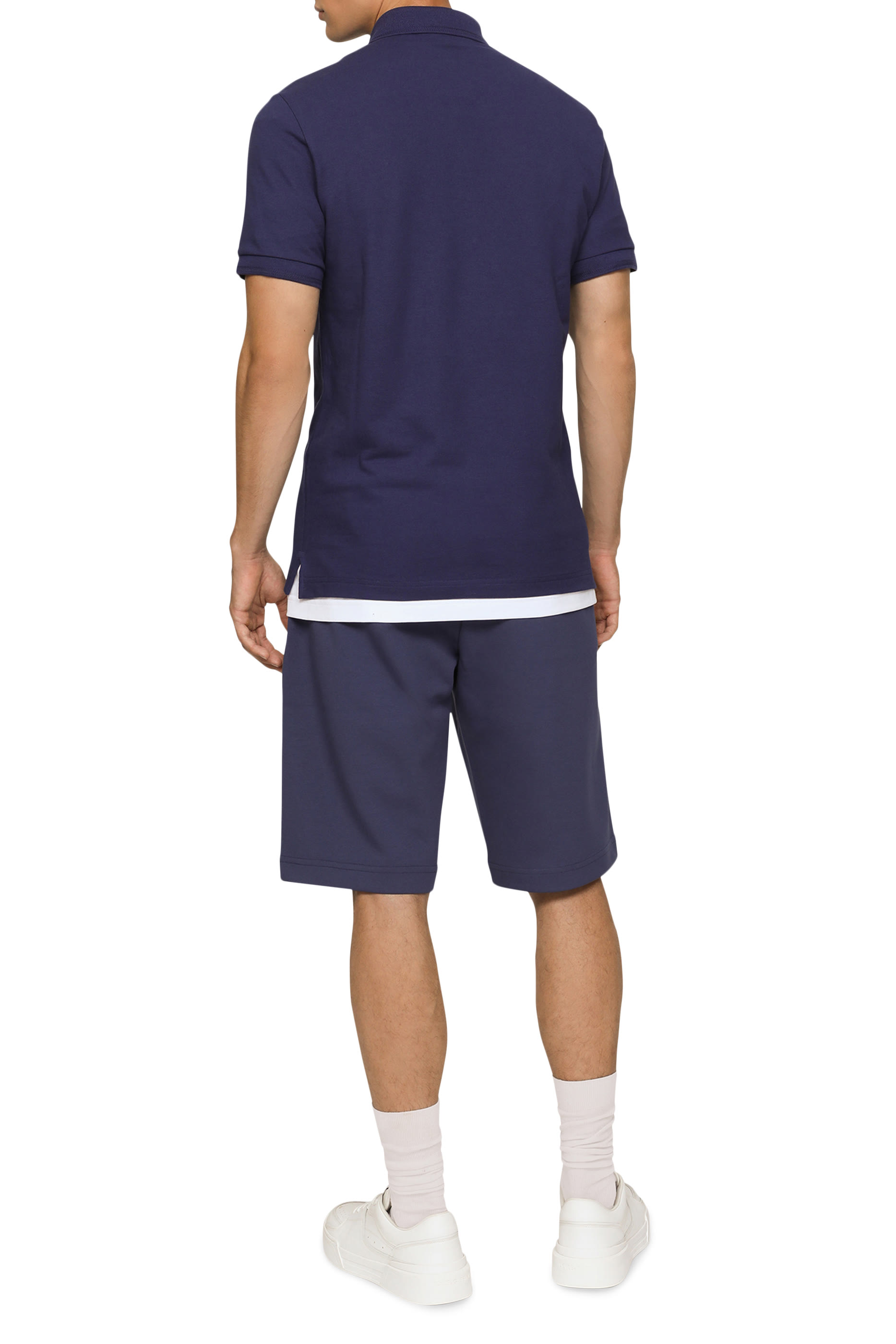 Cotton Pique Polo-Shirt with Embroidery