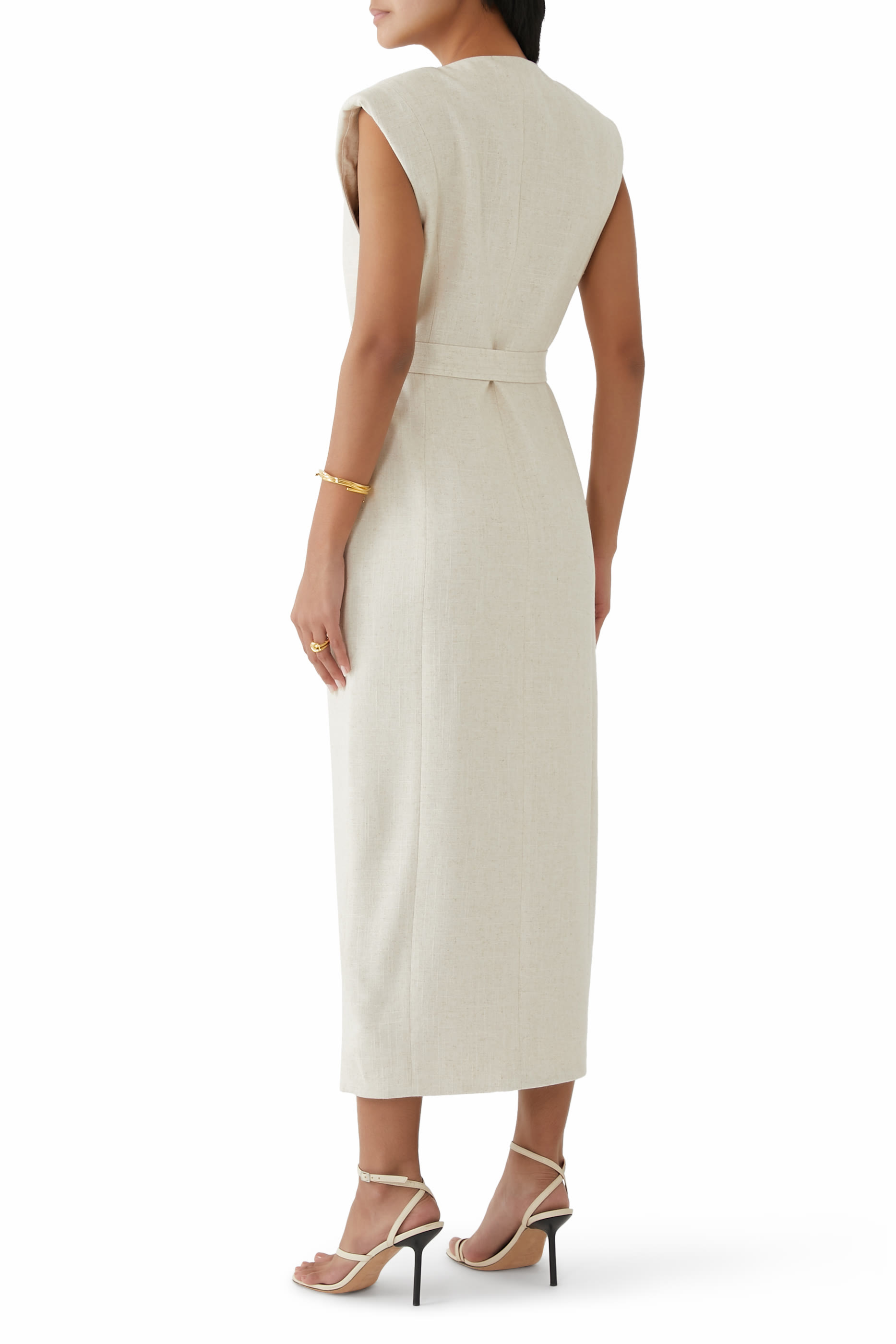 Newman Sleeveless Blazer Midi Dress