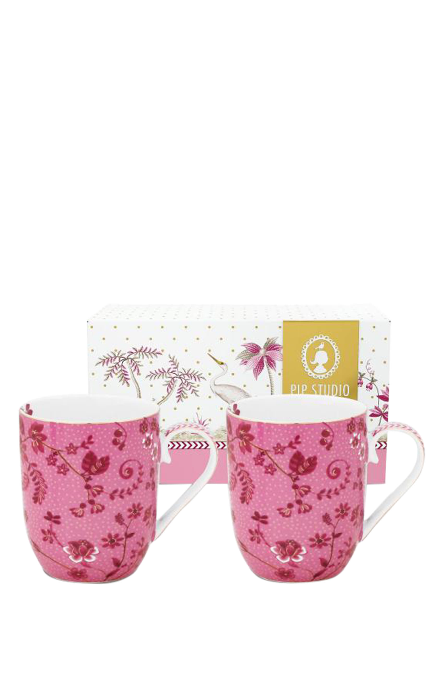 Jolie Flowers Small Mug, Set of 2