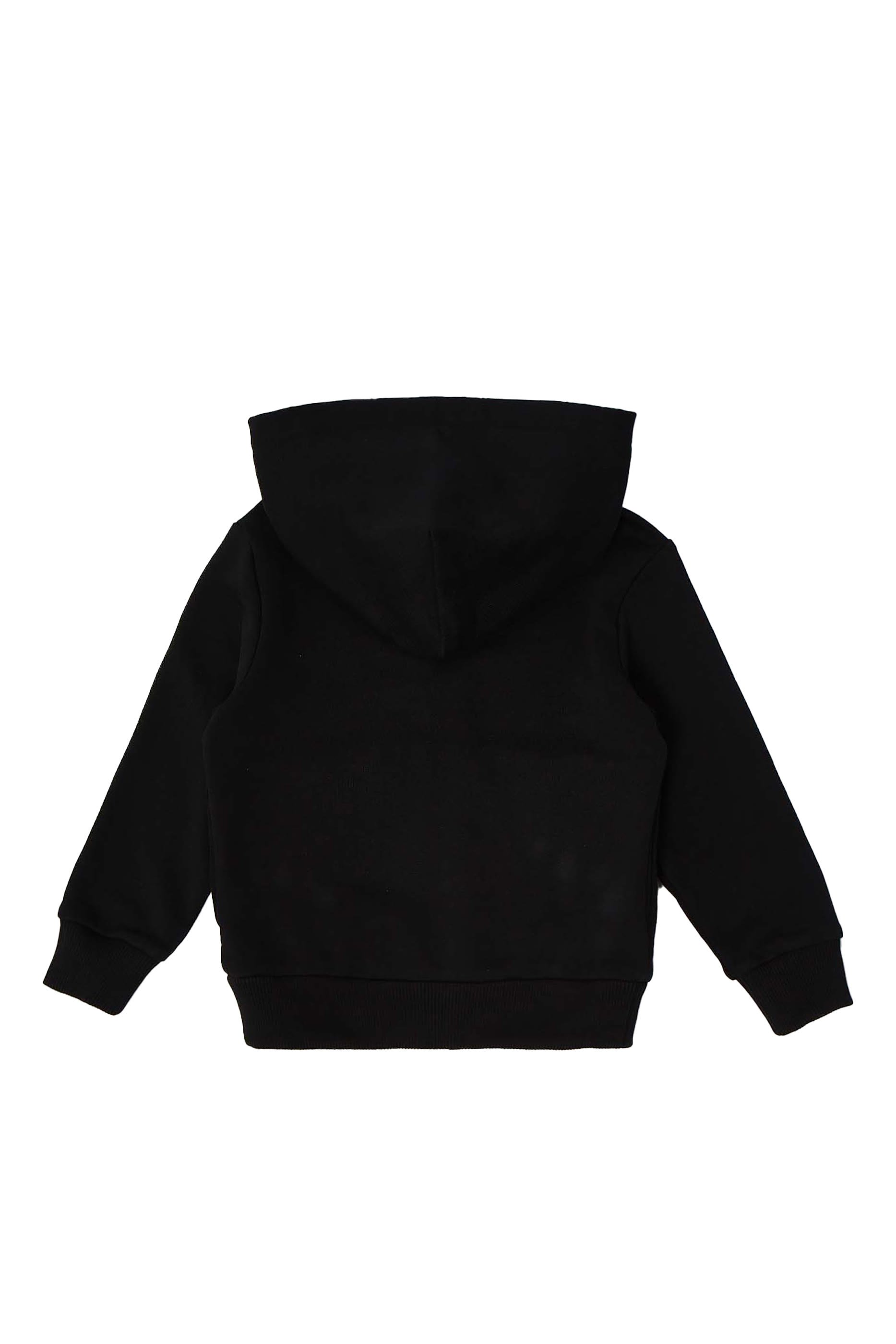 Black Logo Zip Hooded Cardigan