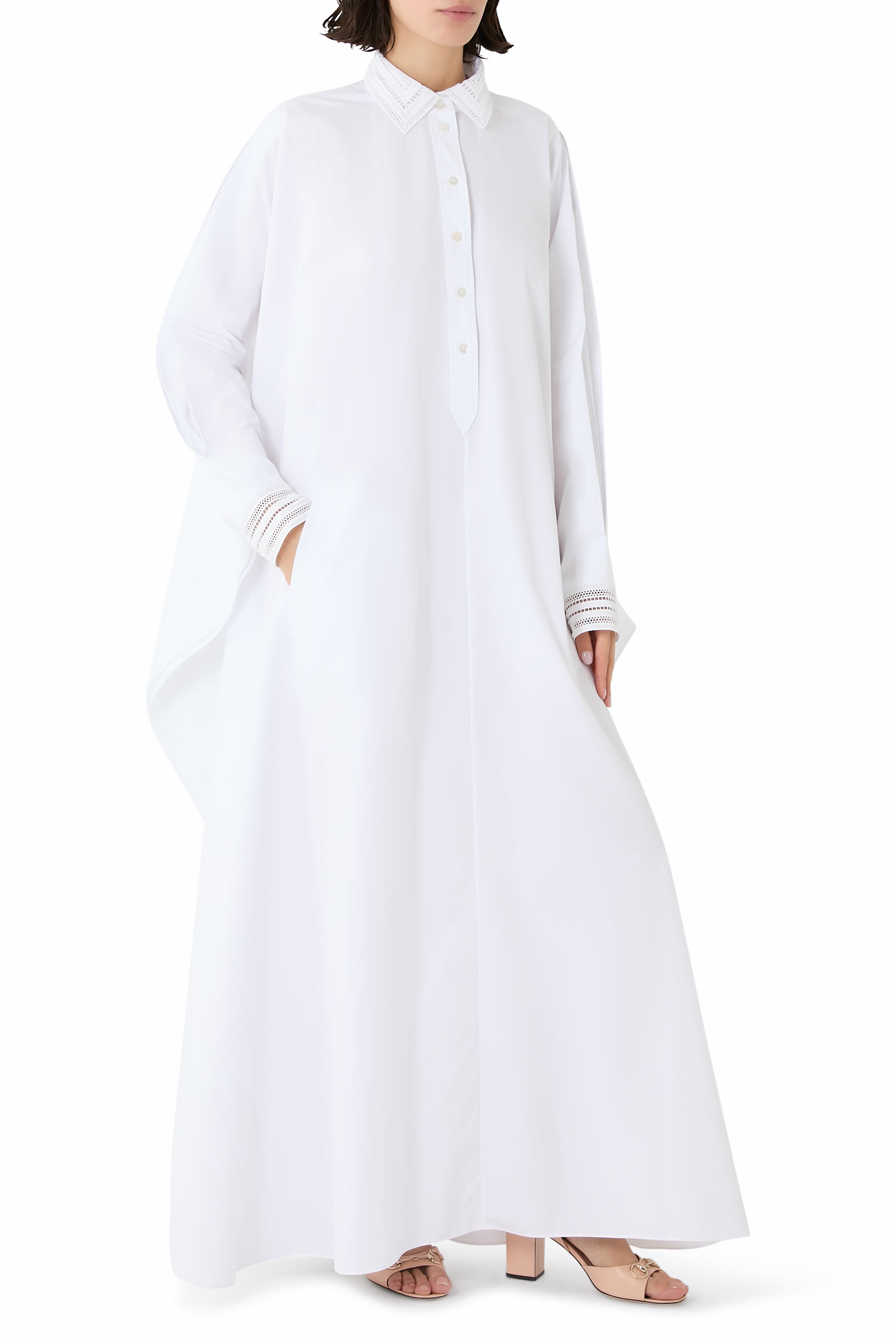 Embossed Heavy Cotton Poplin Dress