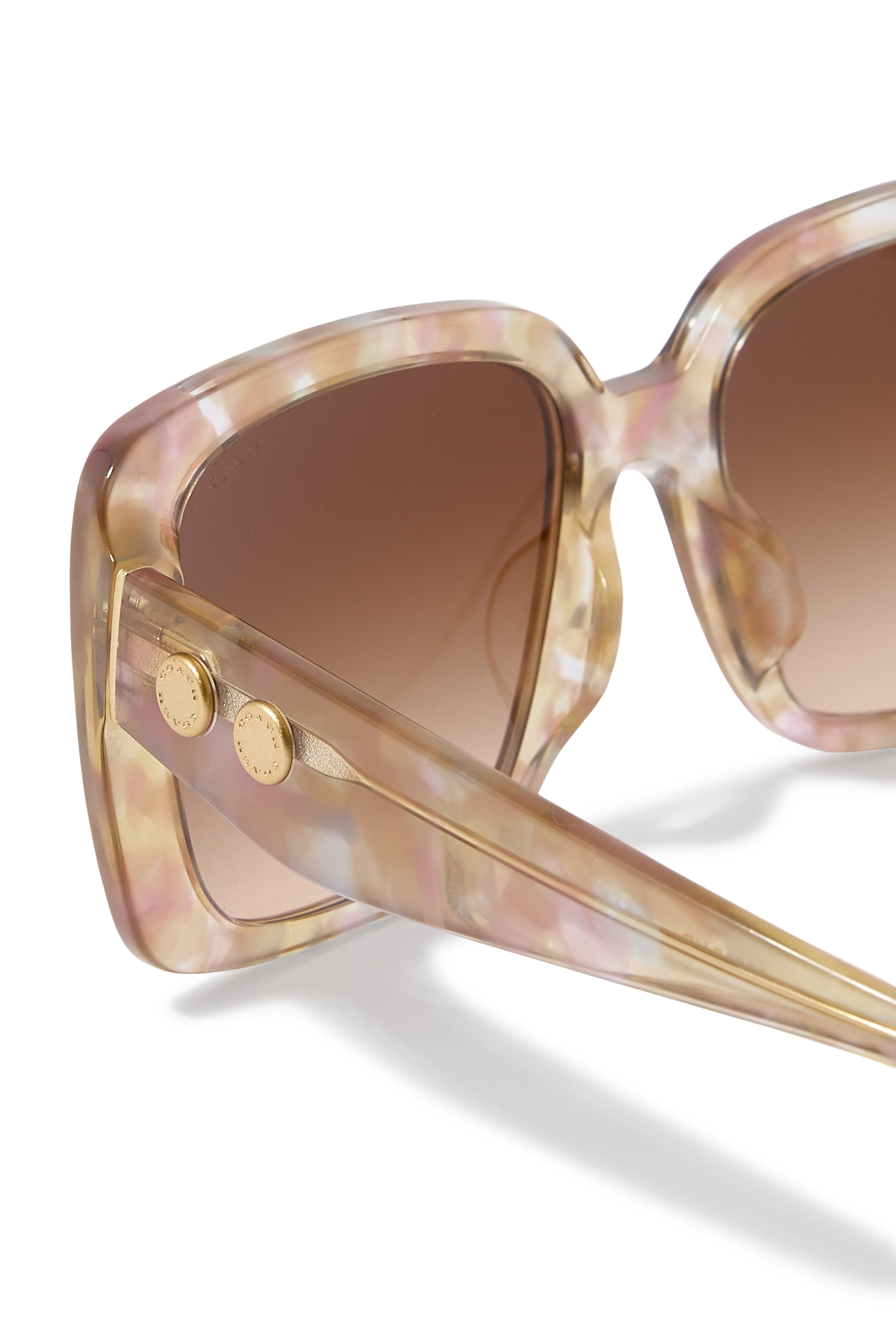 Rouge Watercolor Square Sunglasses