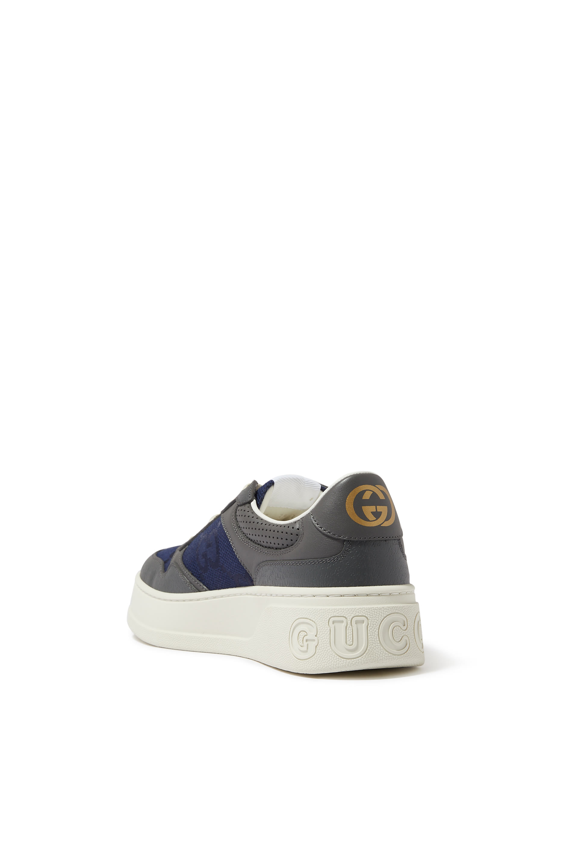 Interlocking G Leather and Canvas Sneakers