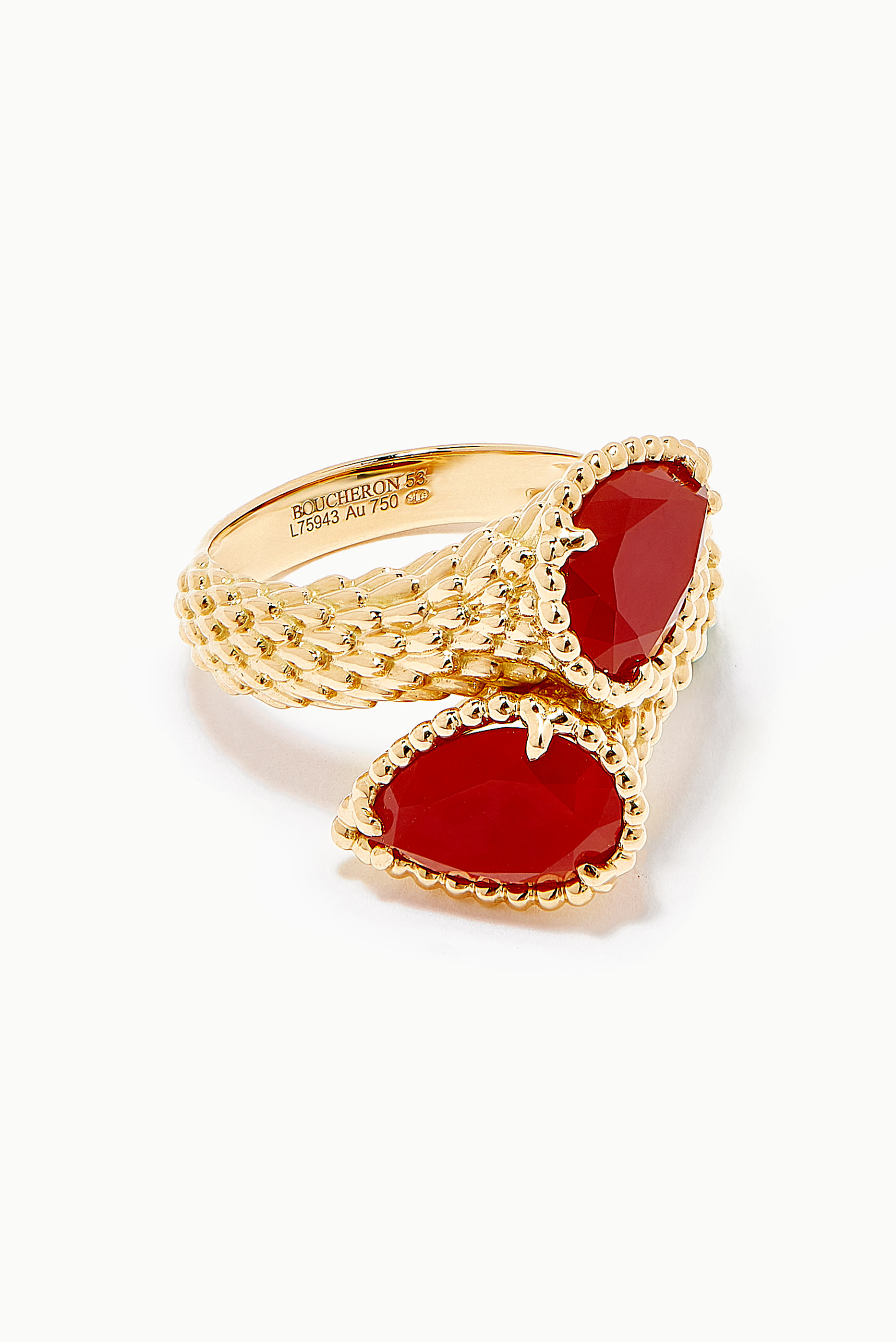 Toi Et Moi Serpent Boh&egrave;me Carnelian Ring