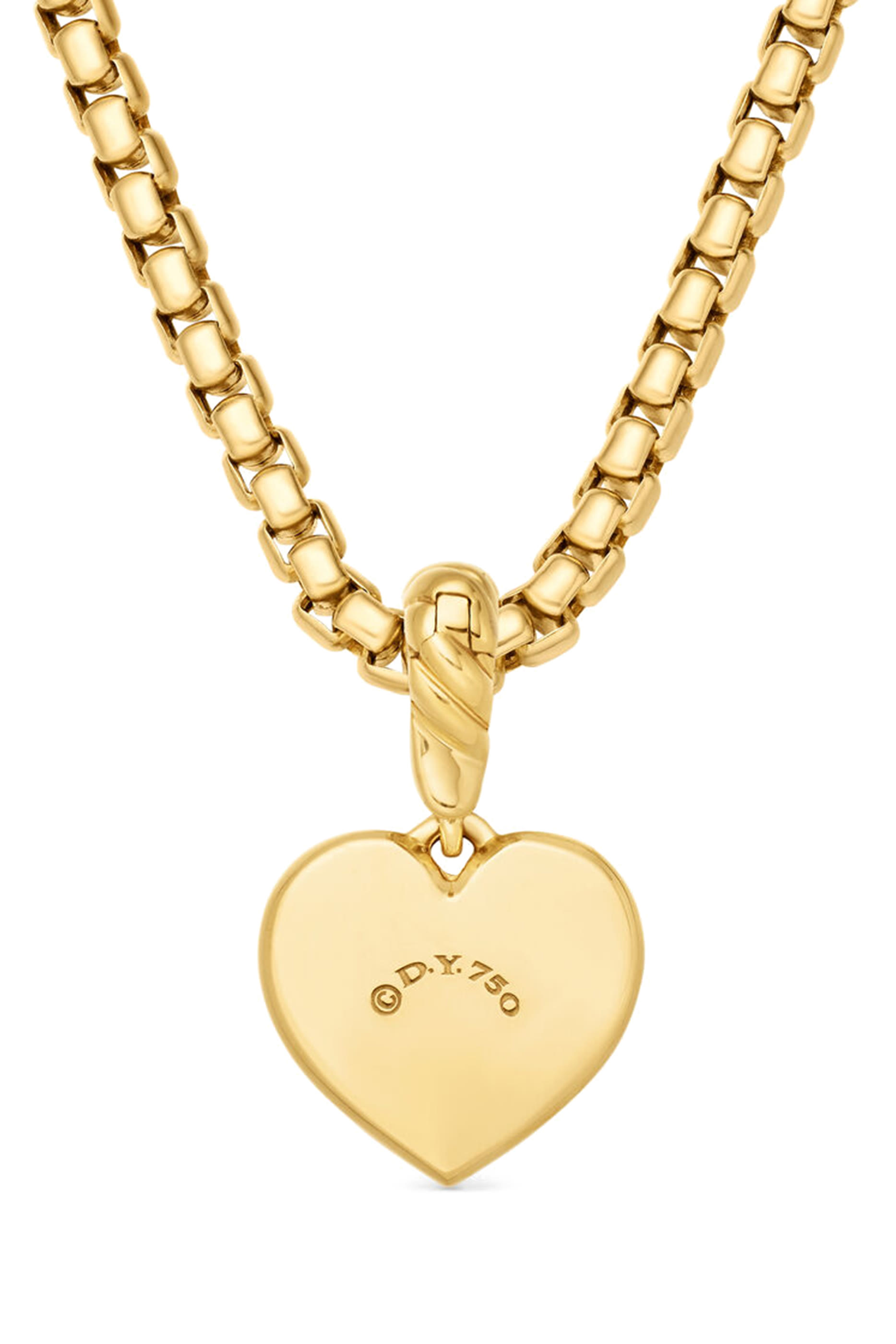 Compass Heart Amulet, 18K Yellow Gold & Diamond