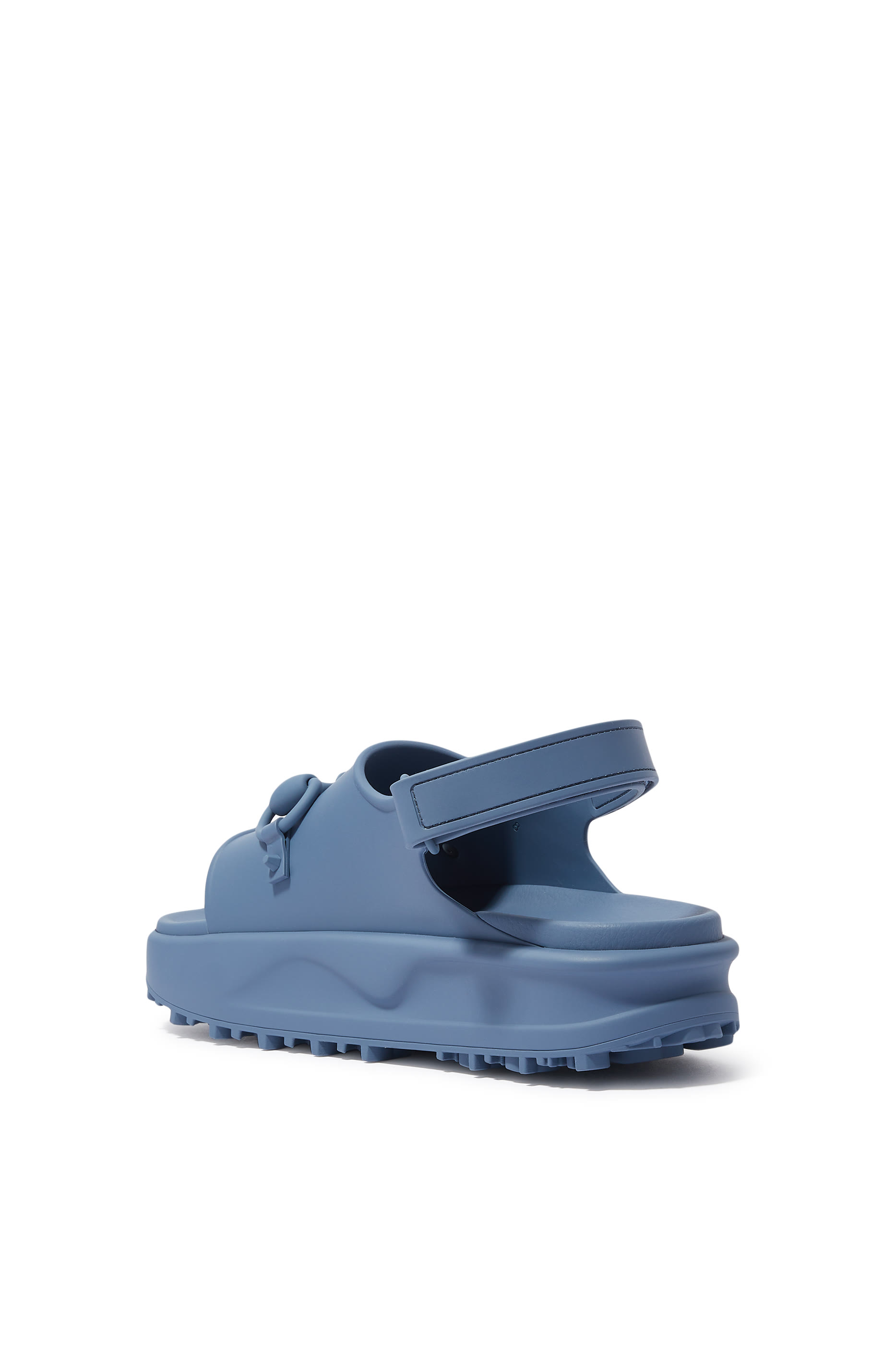 Horsebit Rubber Flatform Sandals