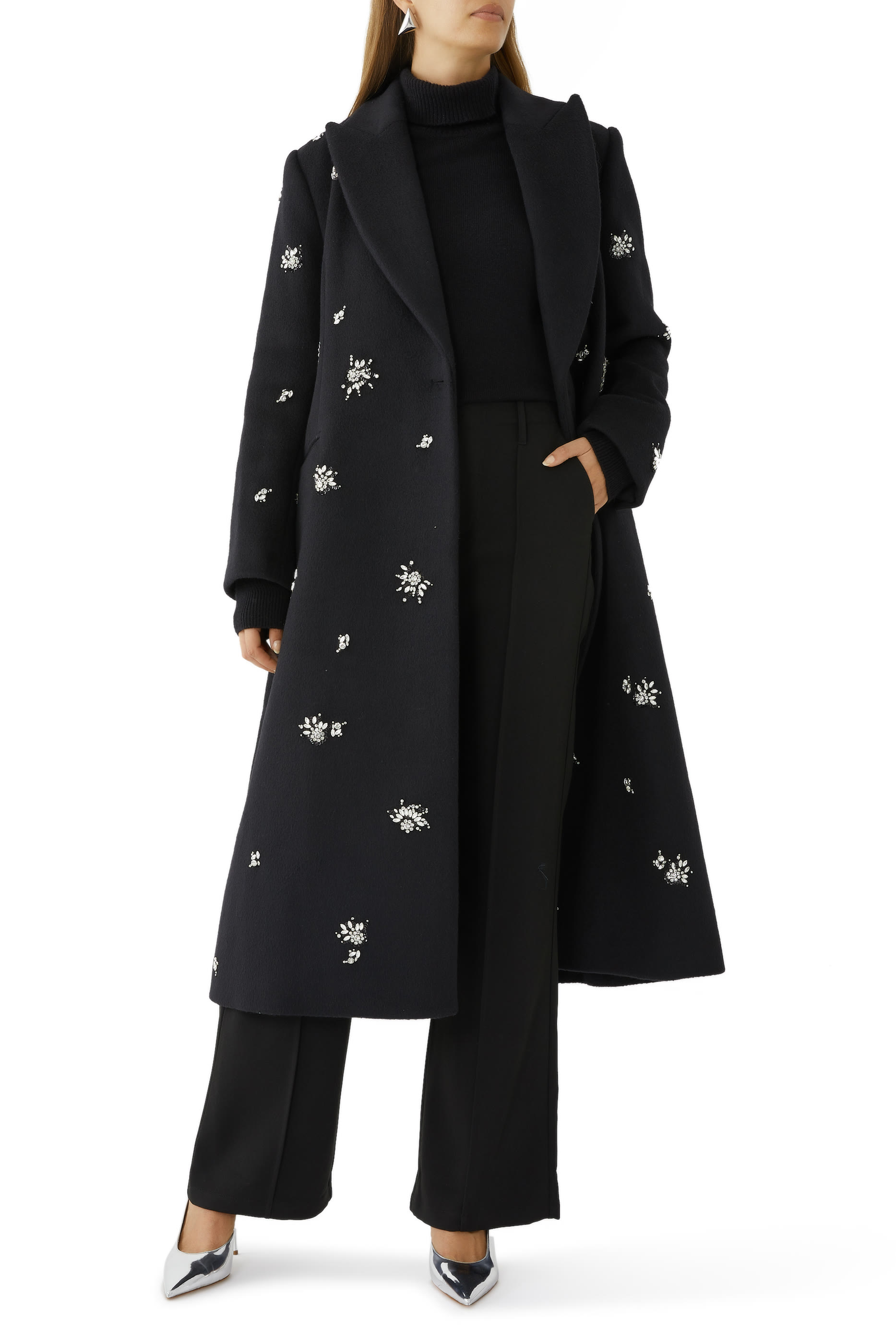 Gianni Embellished Long Coat