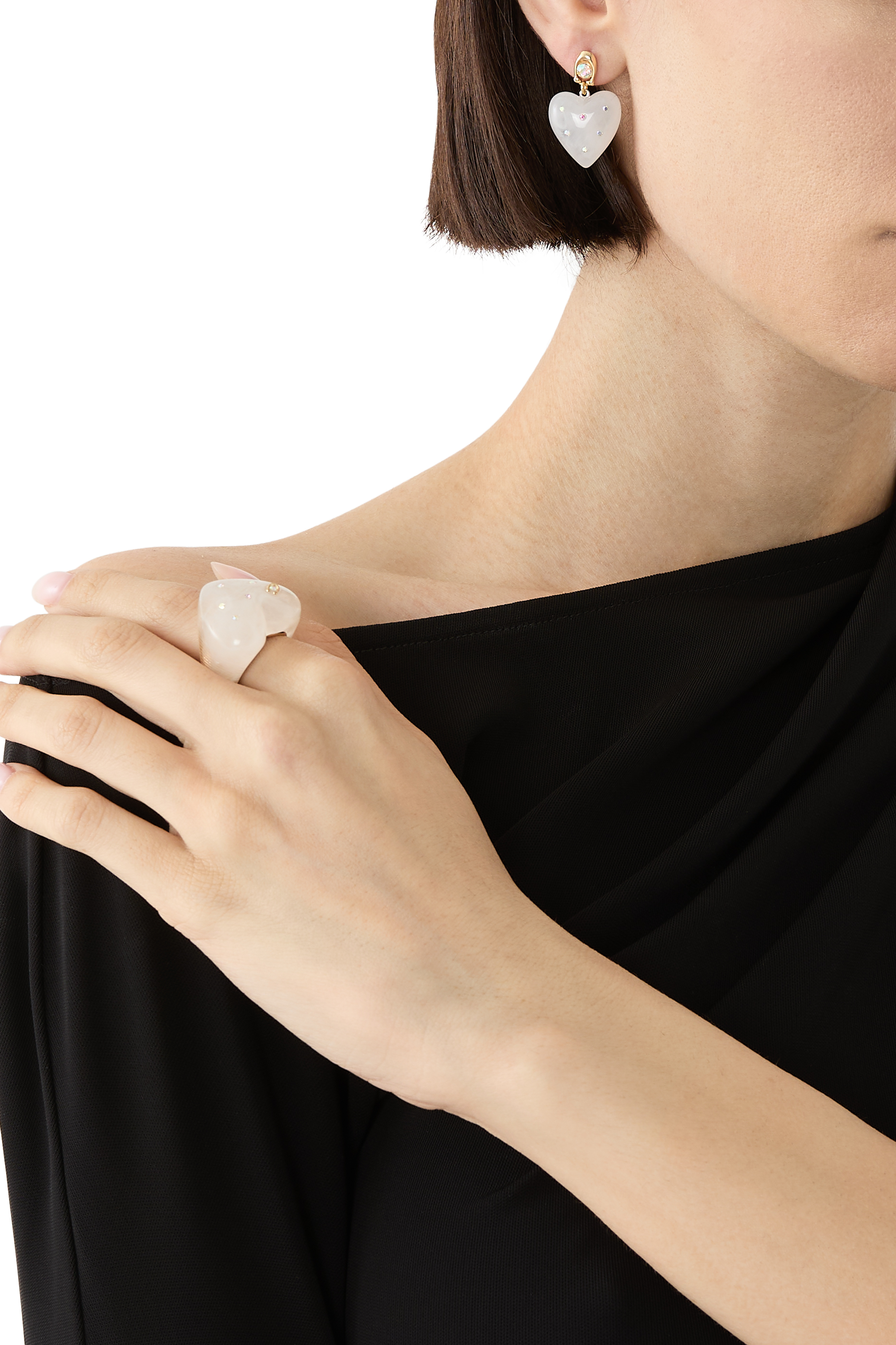 Vintage Charms Signature Puffy Heart Drop Earrings