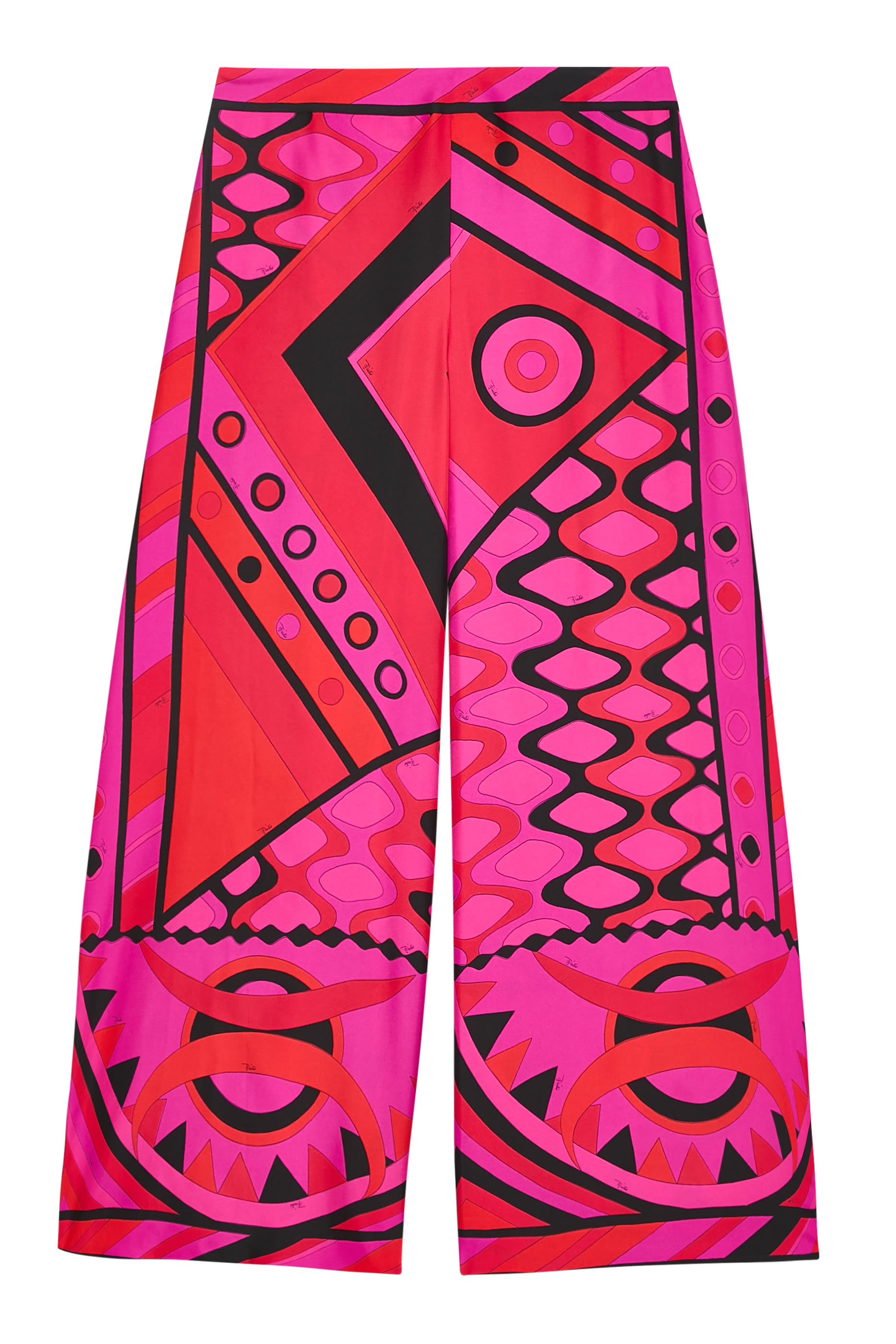 Printed Wide-Leg Pants