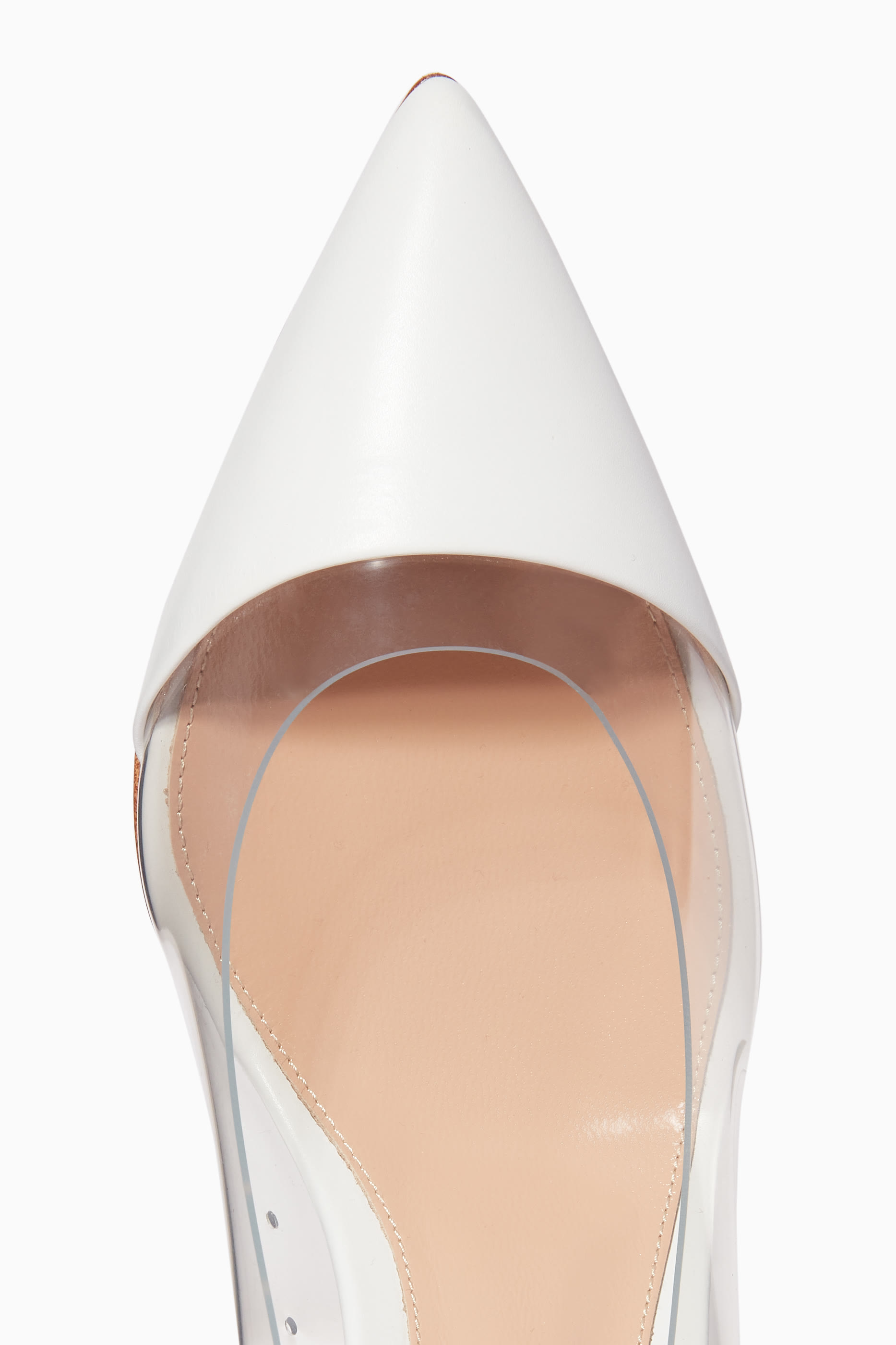 Patent-Leather Plexi Pumps