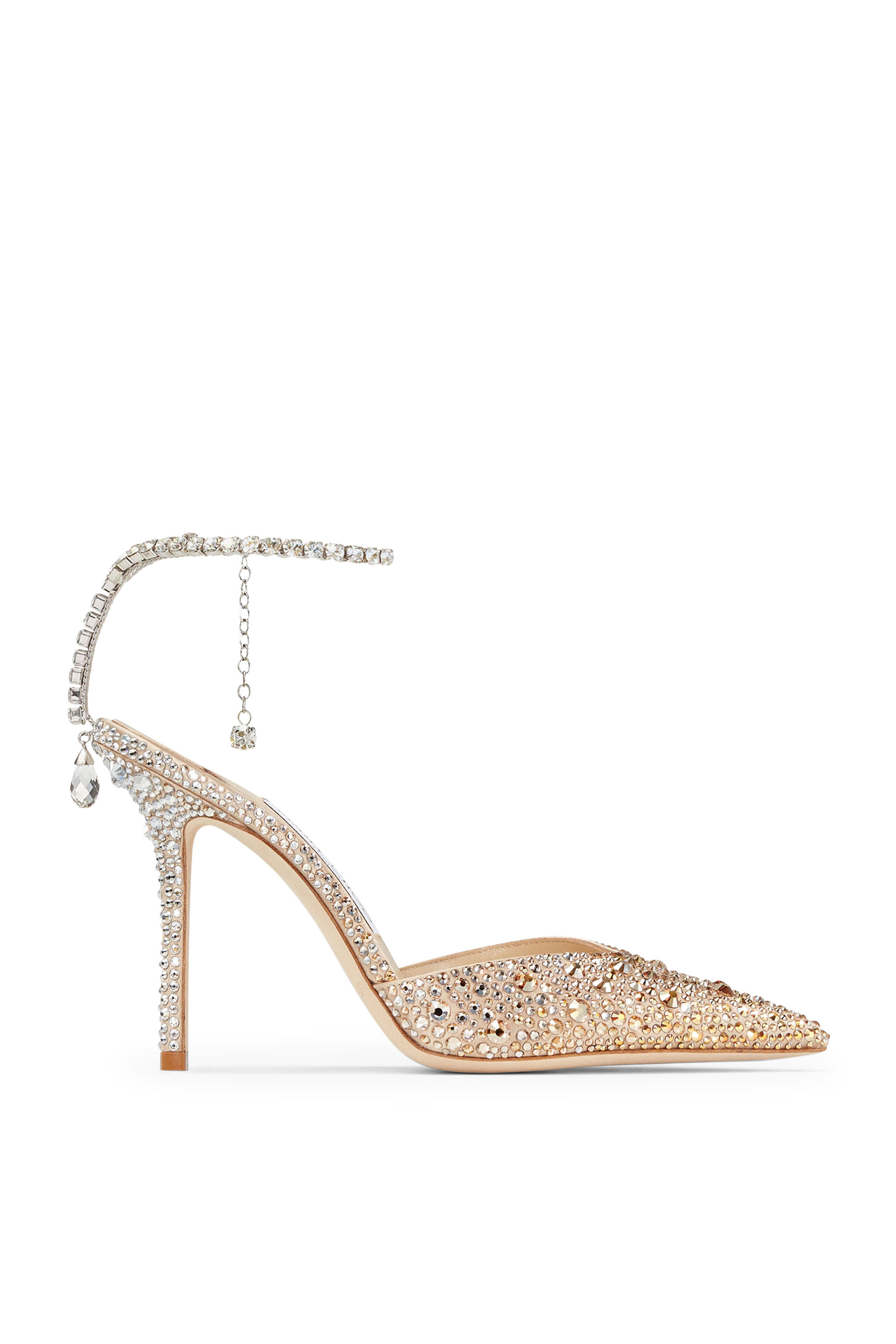 Saeda 100 Satin Crystal Pumps