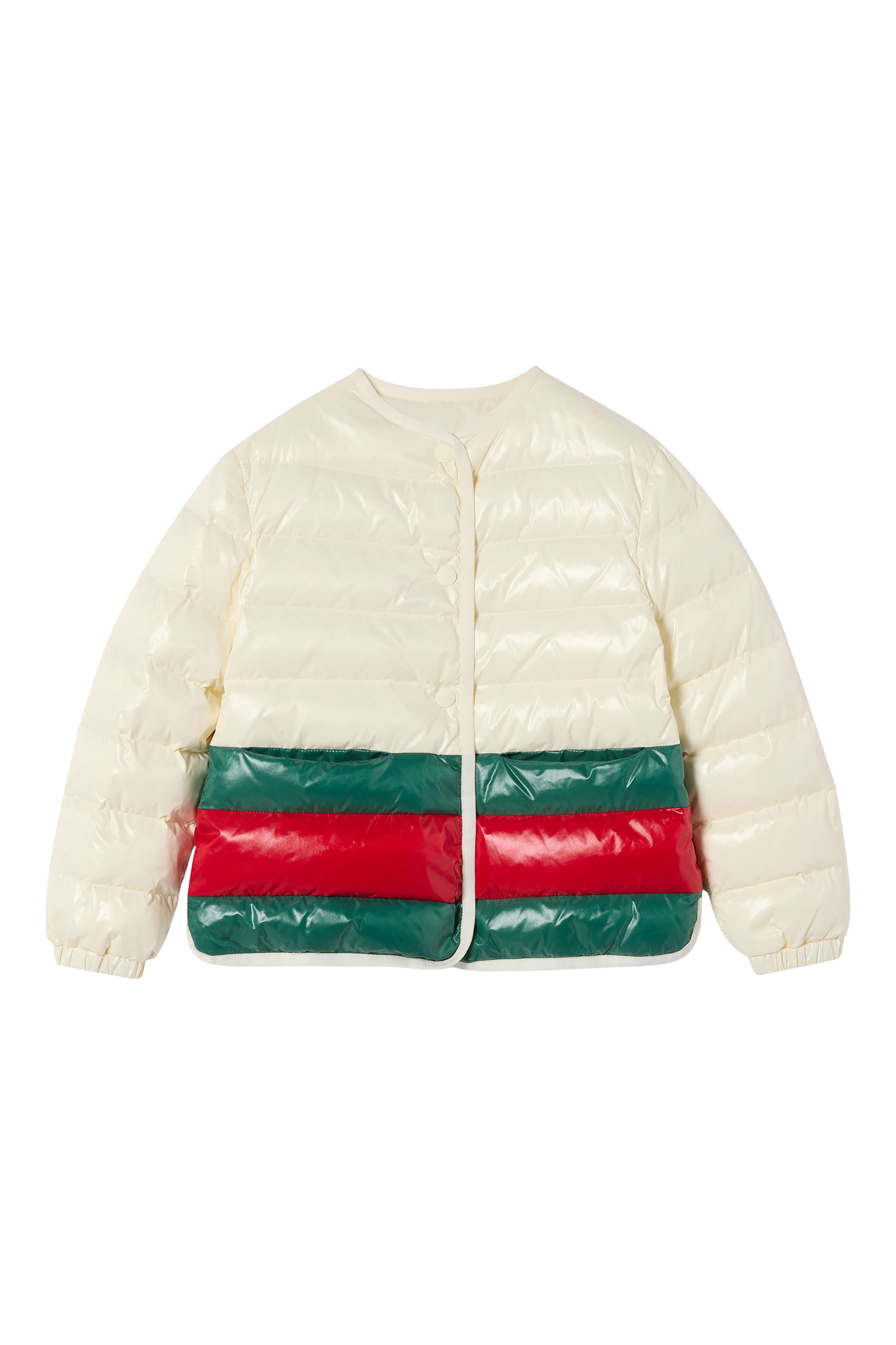 Kids Web Stripe Padded Jacket