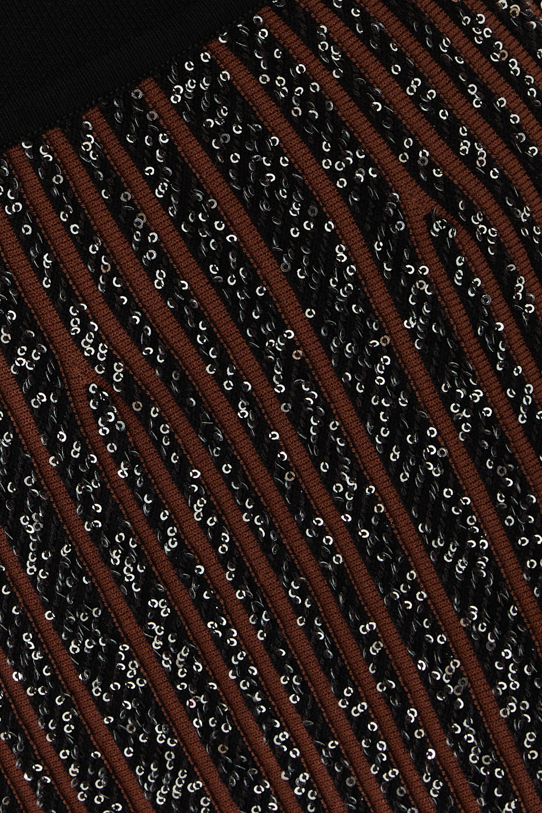 Partialized Knit Sequinned Flared Pants