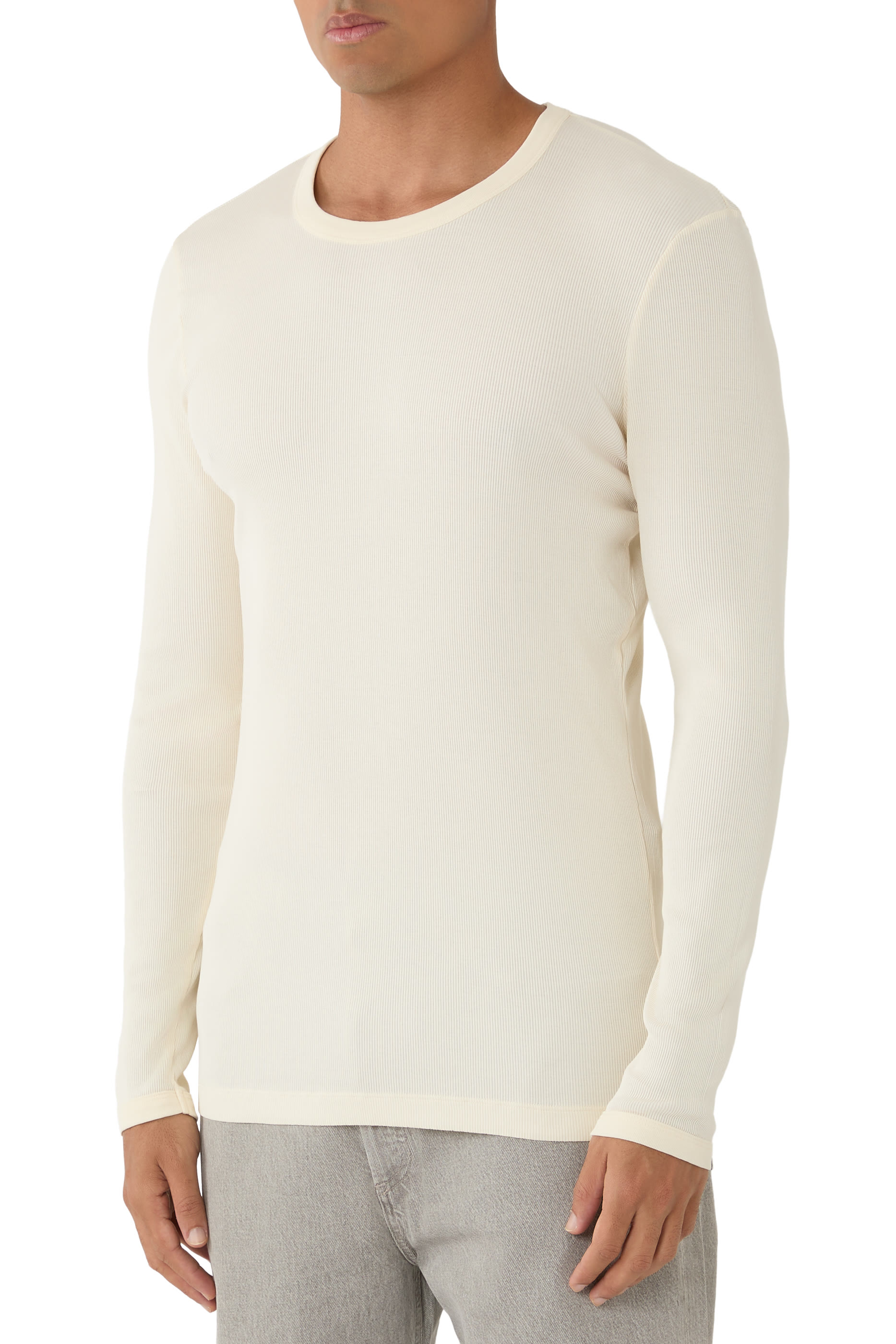Ribbed Long Sleeves Top