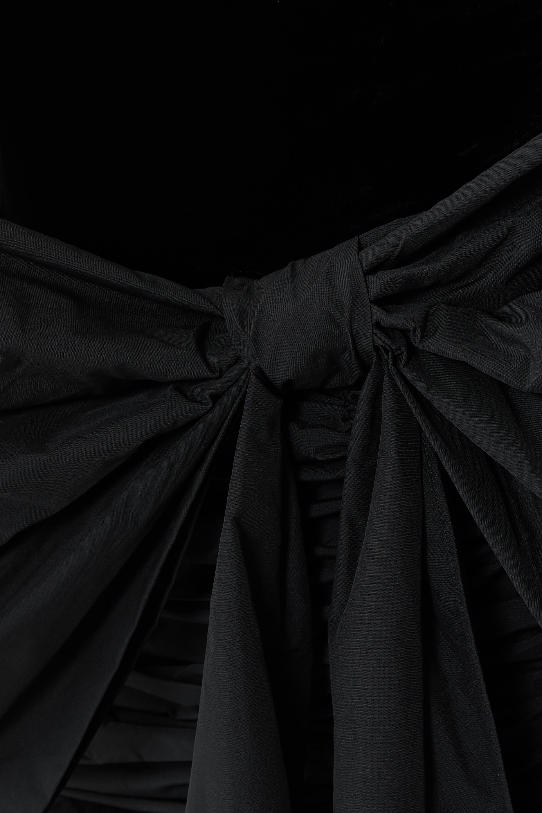  Velvet Bow Mini Dress